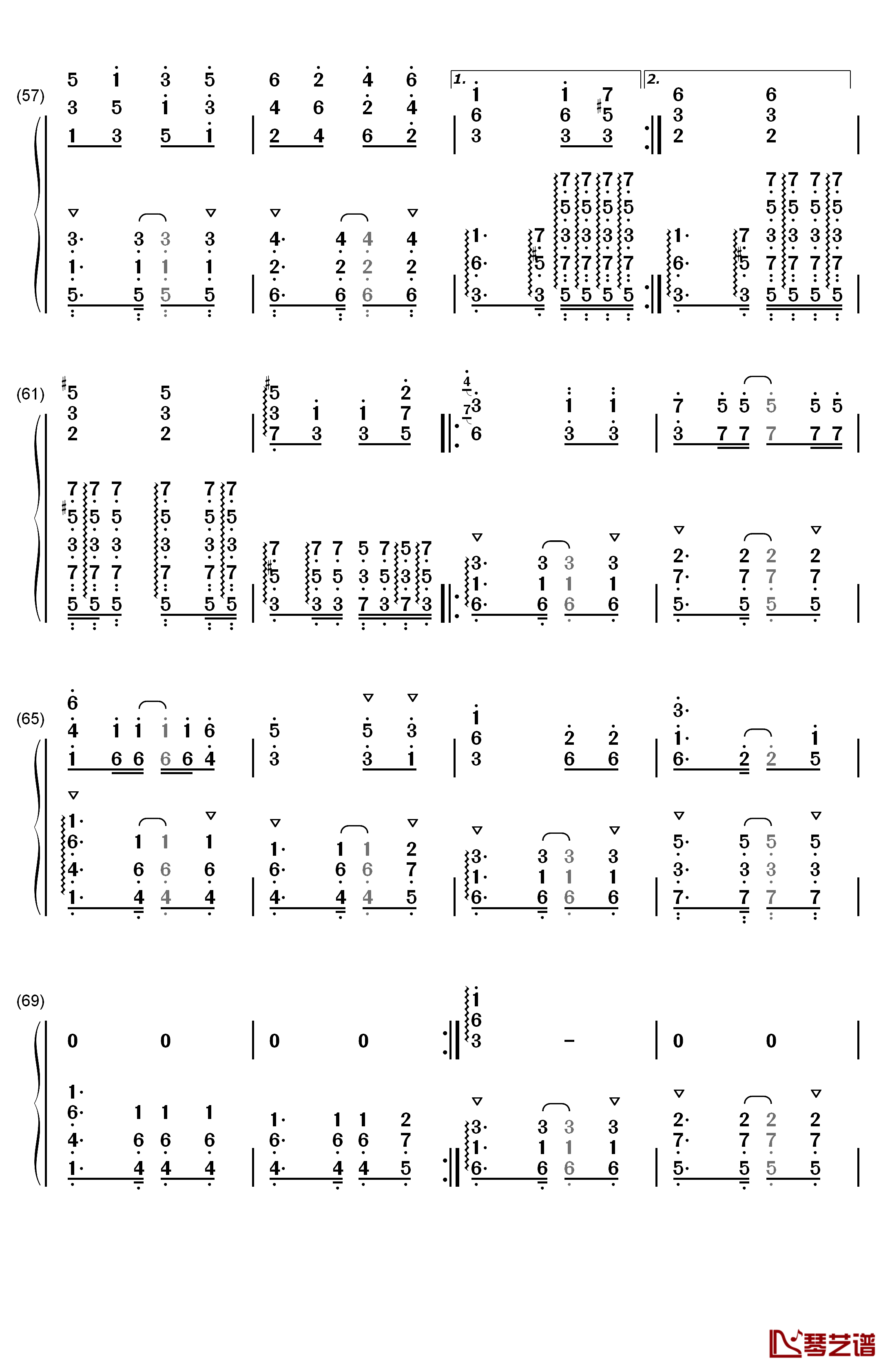 恋に恋して钢琴简谱-数字双手-仓木麻衣4