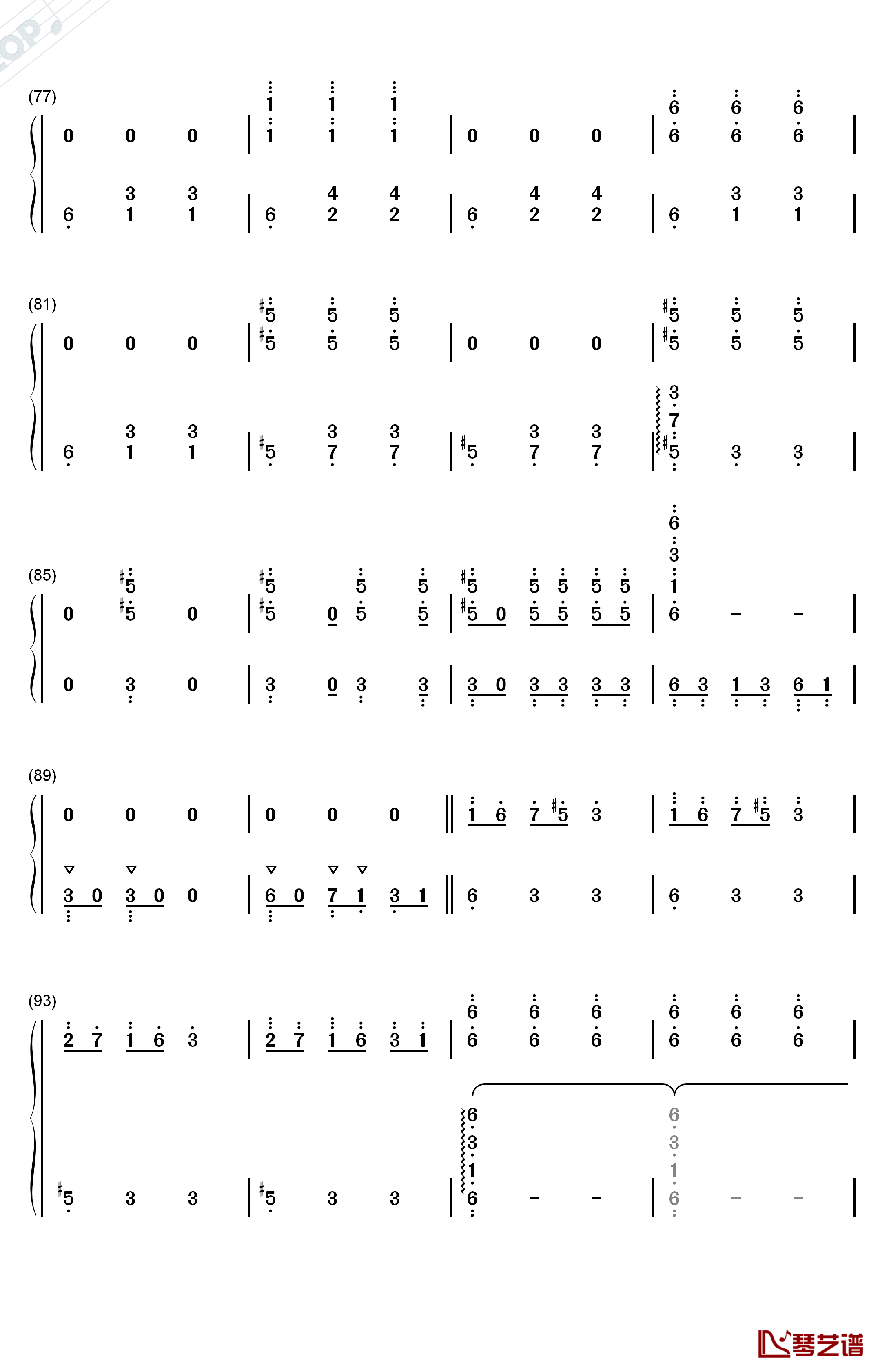 钟楼上的华尔兹钢琴简谱-数字双手-未知5