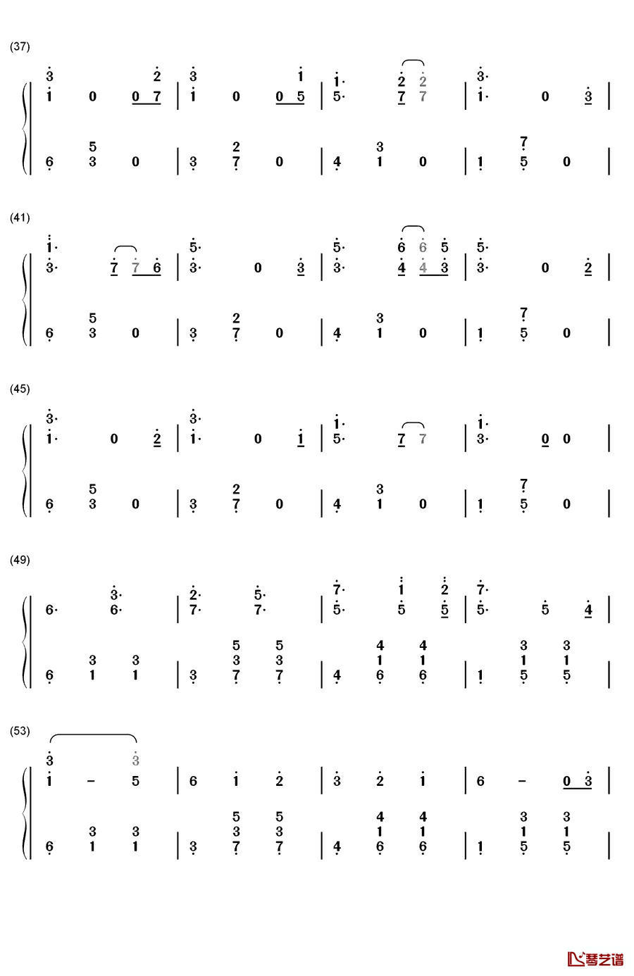 戏言スピーカー钢琴简谱-数字双手-初音ミク3