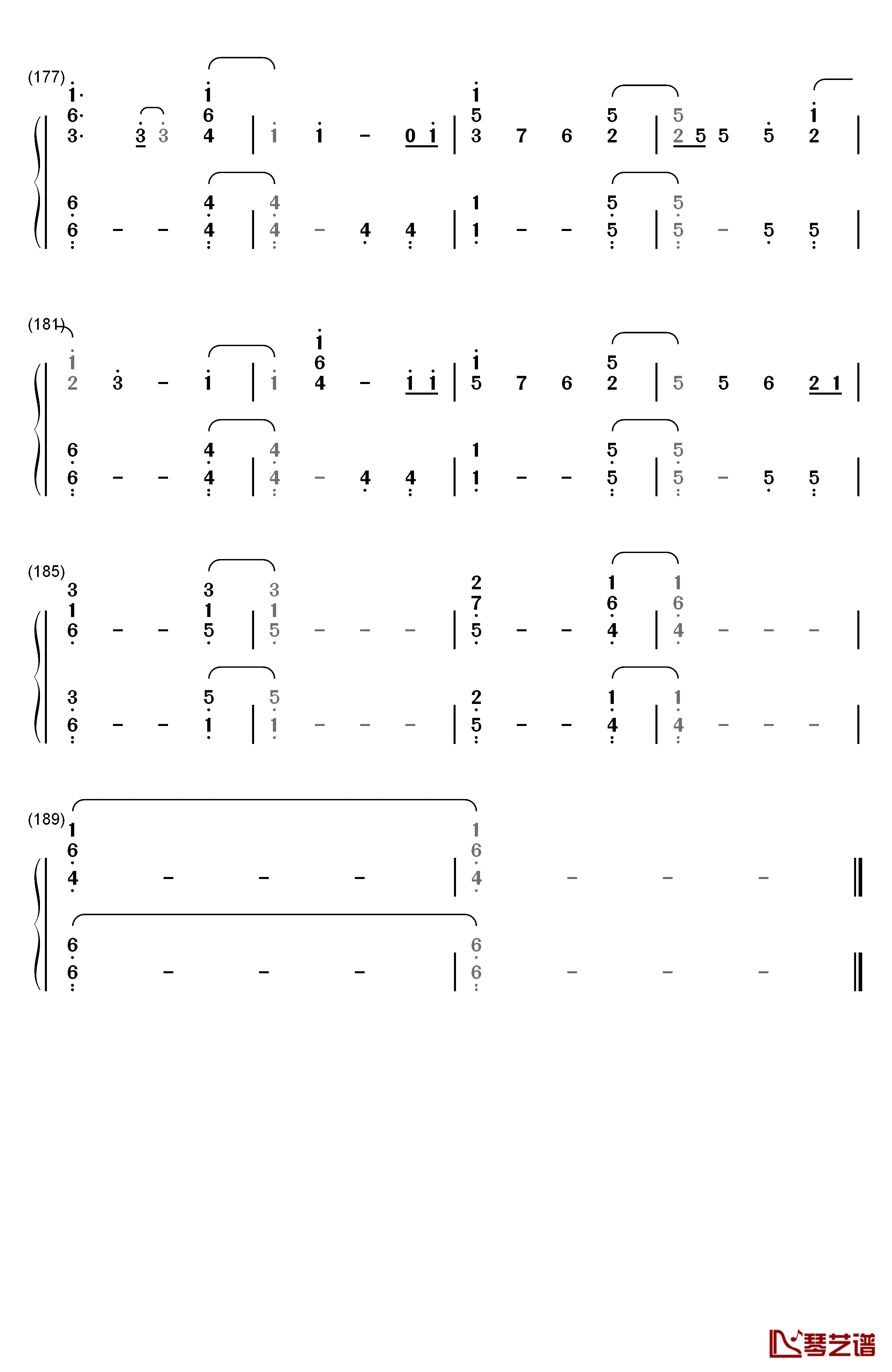 Hello钢琴简谱-数字双手-Adele10