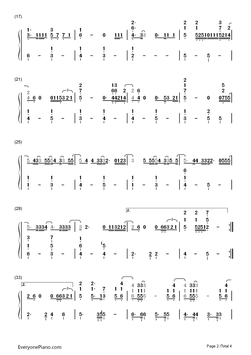 When We Were Young钢琴简谱-数字双手-Adele2