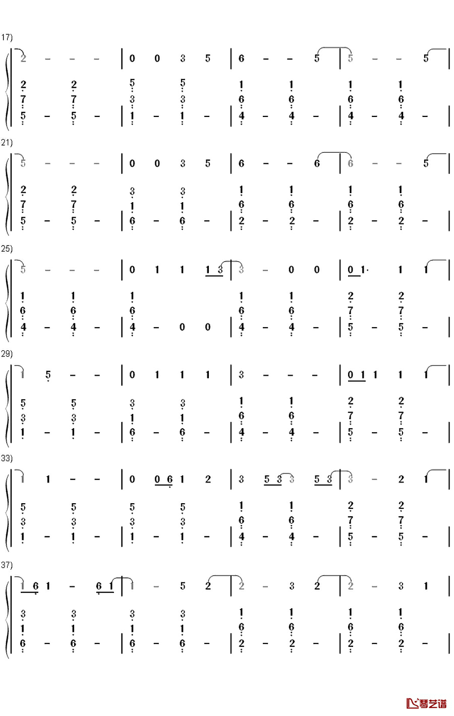Irresistible钢琴简谱-数字双手-One Direction6