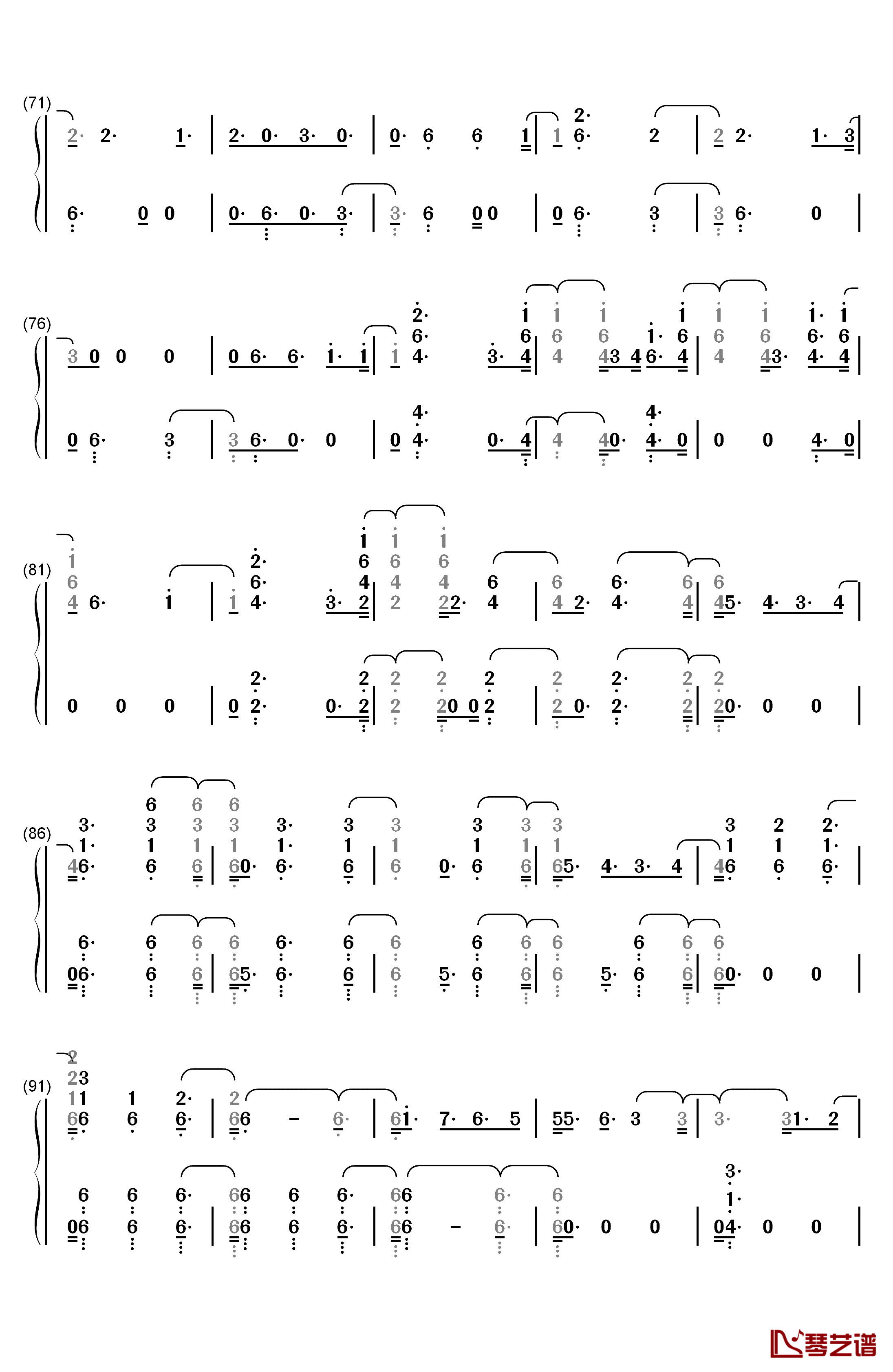Witness钢琴简谱-数字双手-Katy Perry4