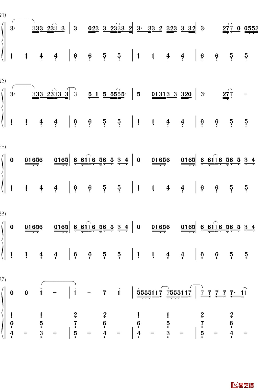 Perfume钢琴简谱-数字双手-Britney Spears2