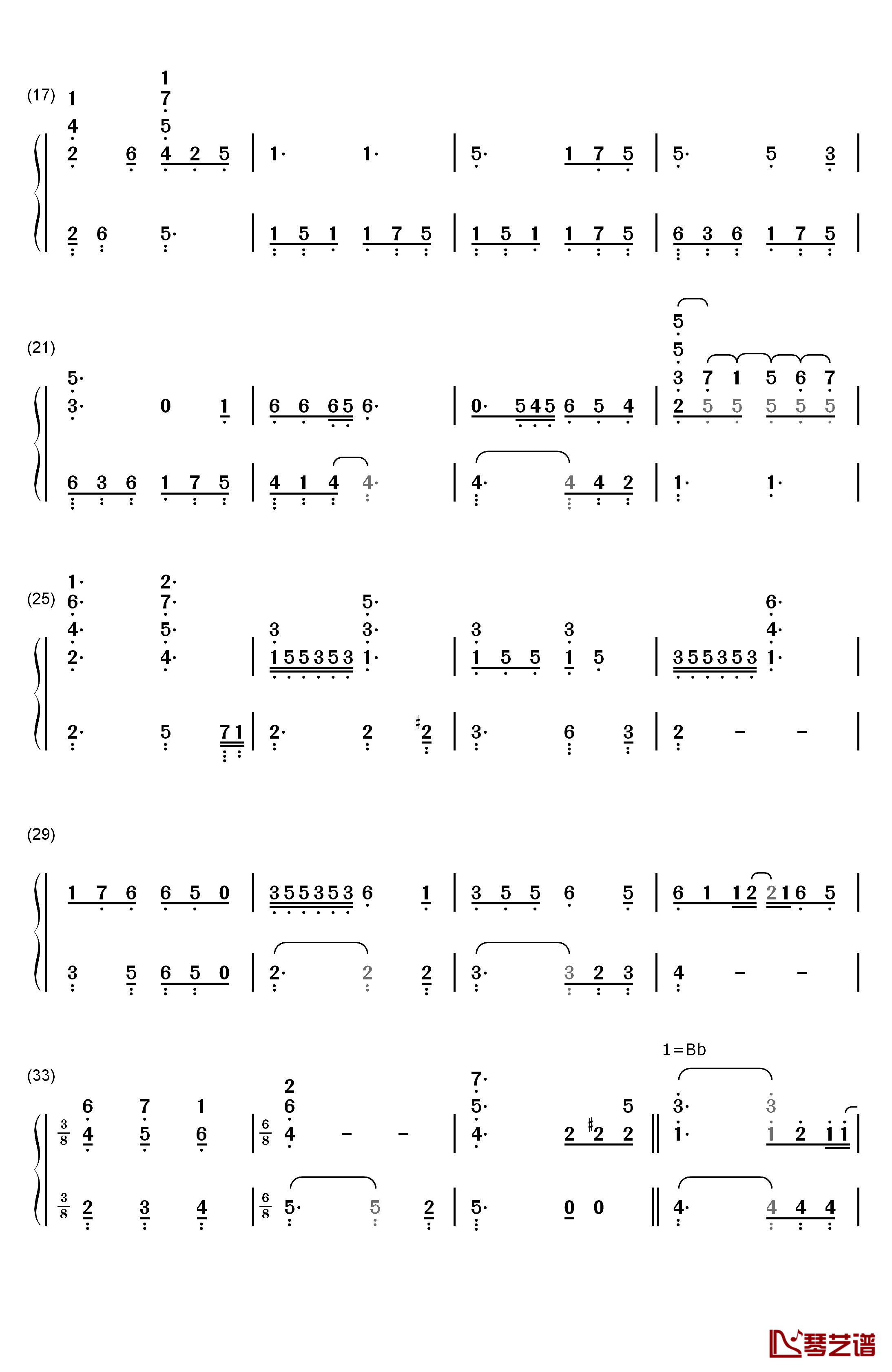 I Have Nothing钢琴简谱-数字双手-Whitney Houston2