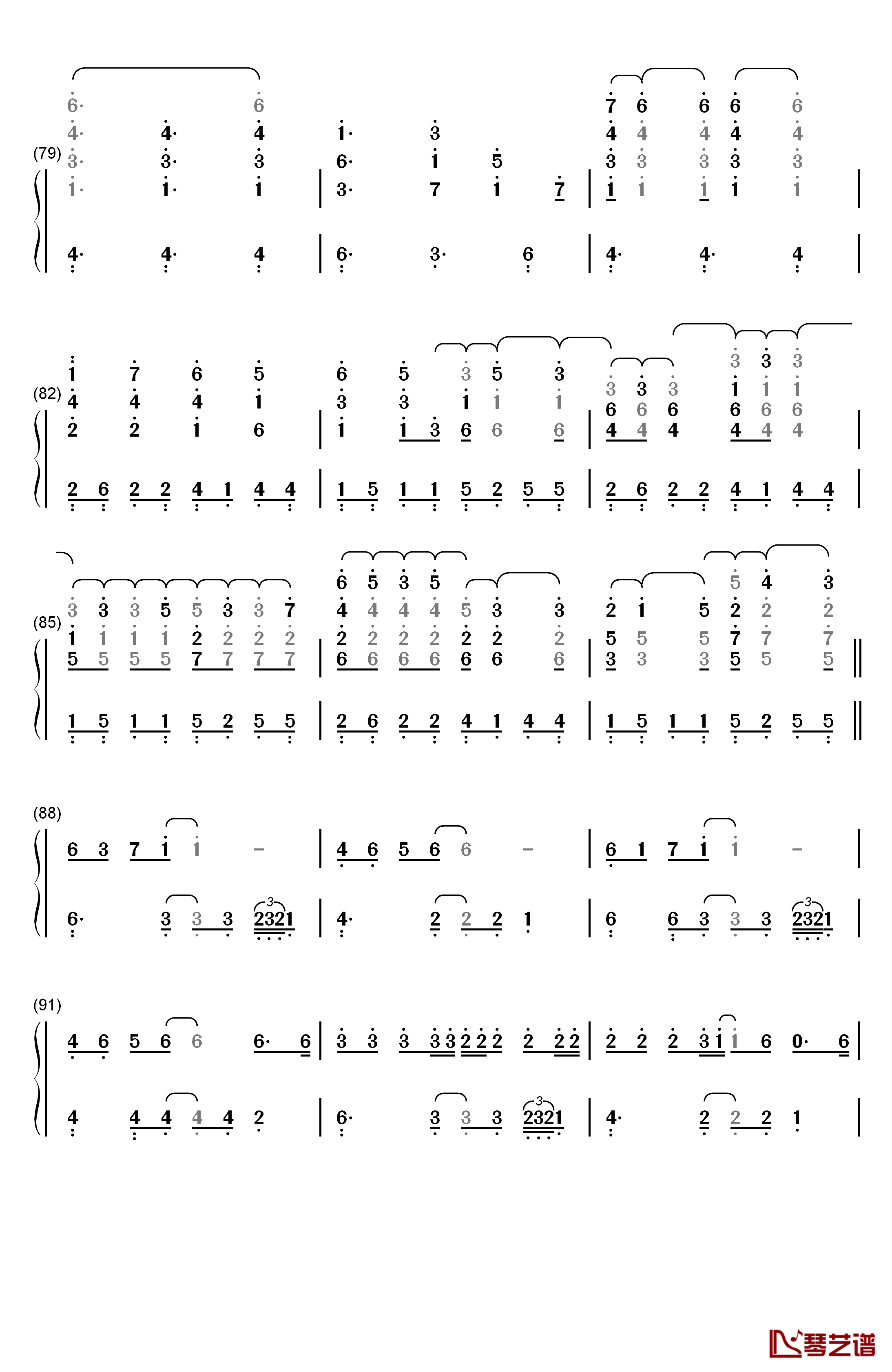 Californication钢琴简谱-数字双手-Red Hot Chili Peppers6