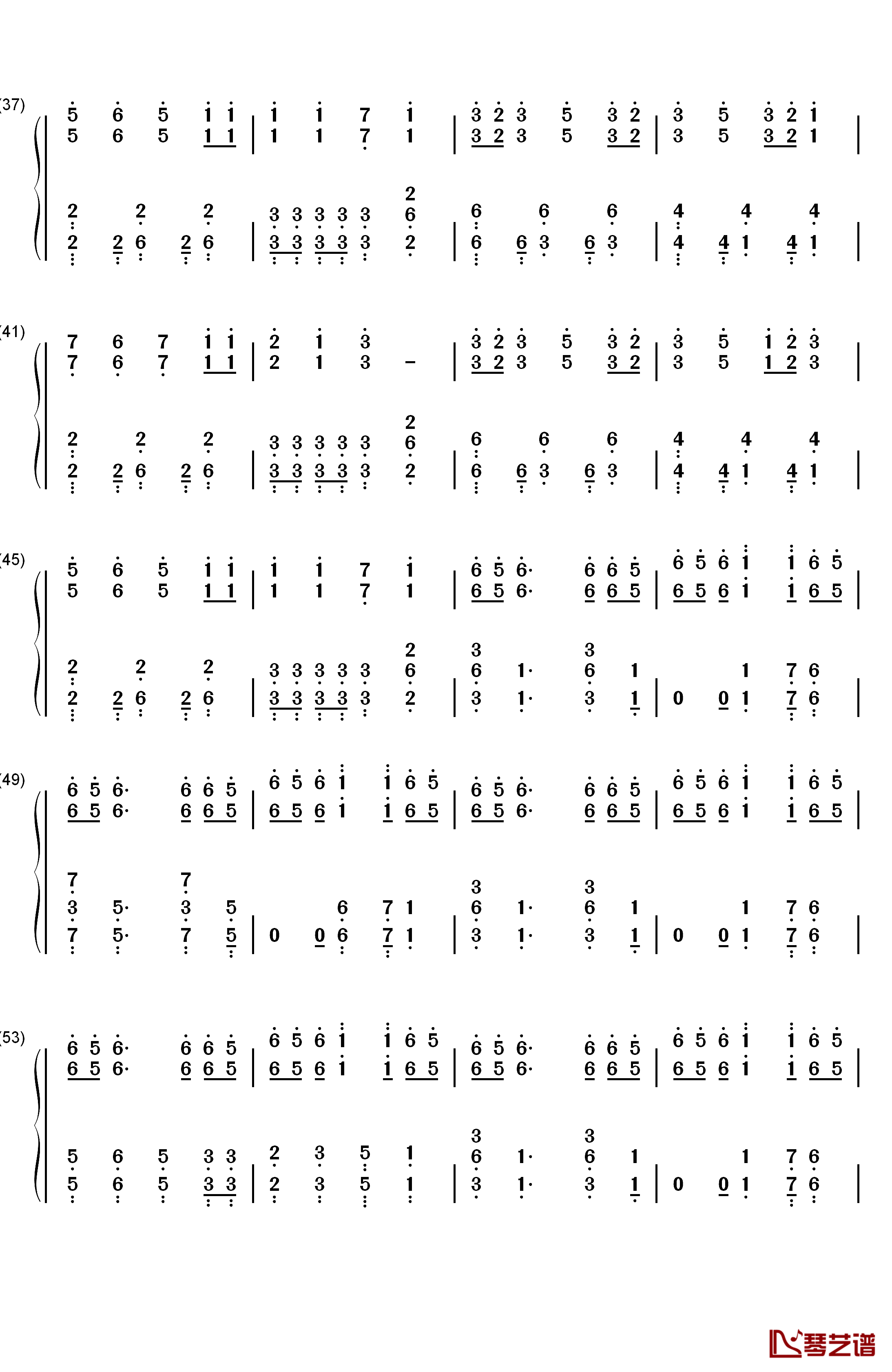 Question钢琴简谱-数字双手-3年E班歌曲担当3