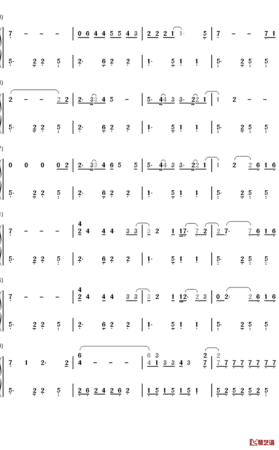 Wicked Game钢琴简谱-数字双手-Chris Isaak4