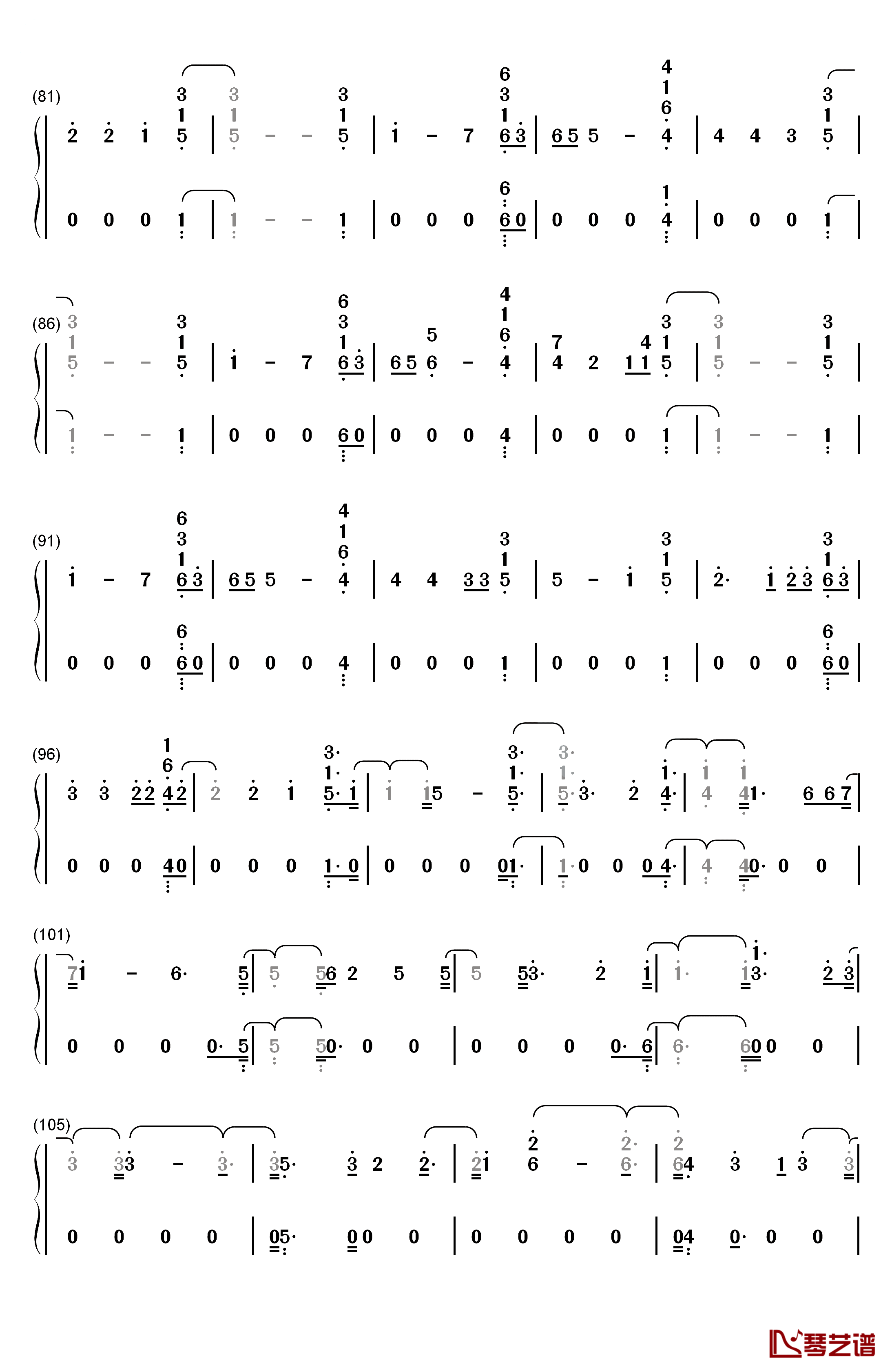 I'll Be There钢琴简谱-数字双手-Jess Glynne4