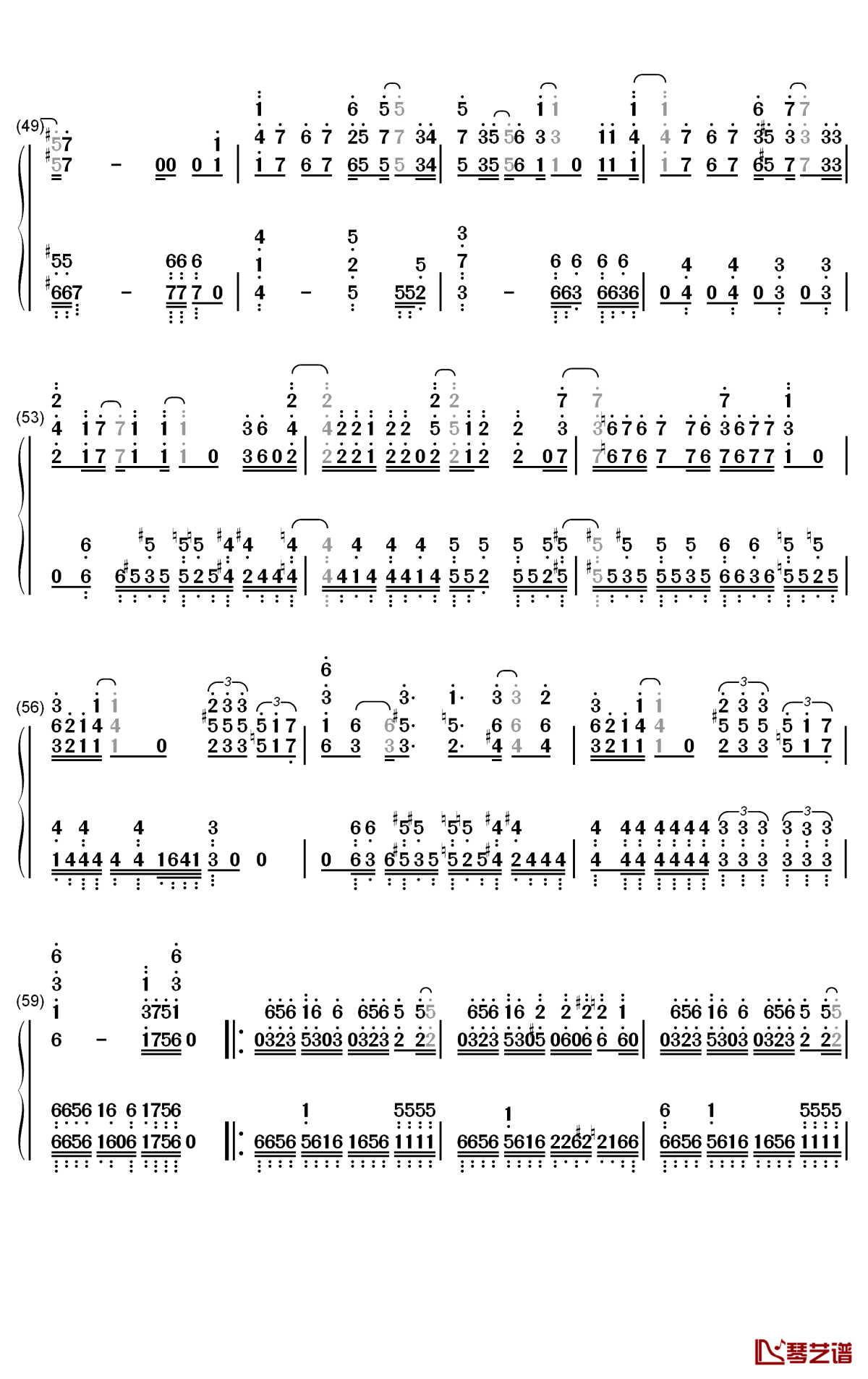 BRAVE JEWEL钢琴简谱-数字双手-Roselia4