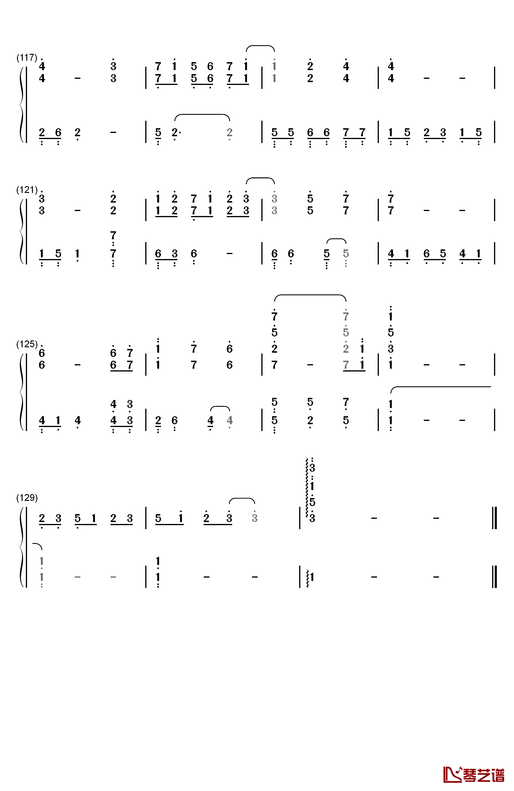 Waltz In The Evening Glow钢琴简谱-数字双手-加古隆6