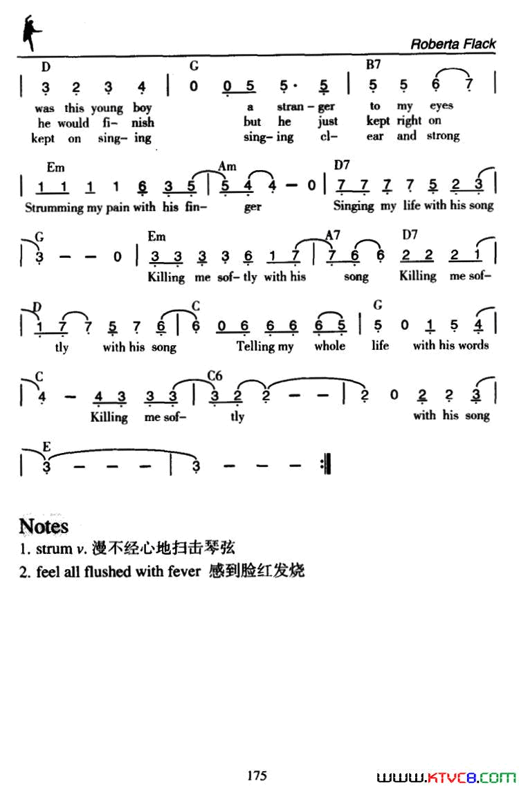 KillingMeSoftlywithHisSong他的歌使我心碎Killing Me Softly with His Song他的歌使我心碎简谱1