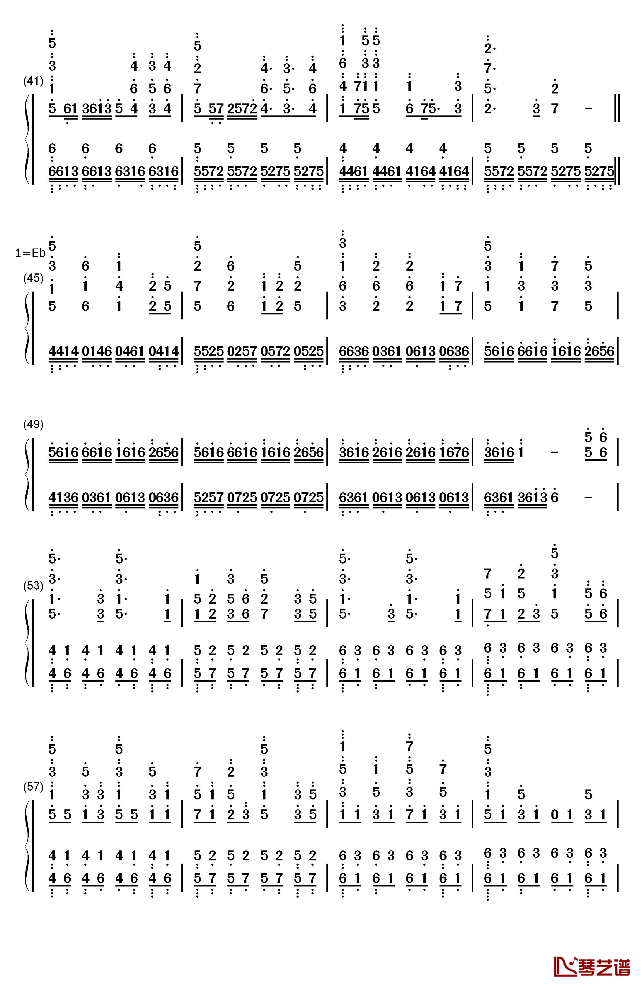 Bios钢琴简谱-数字双手-泽野弘之3