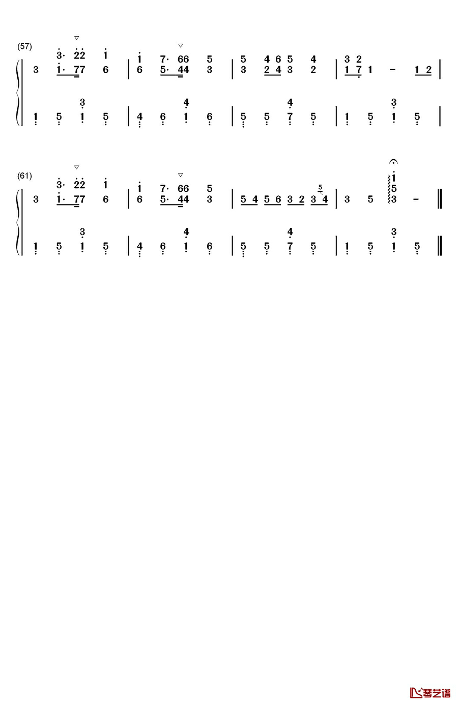 幽默曲钢琴简谱-数字双手-安东•德沃夏克4