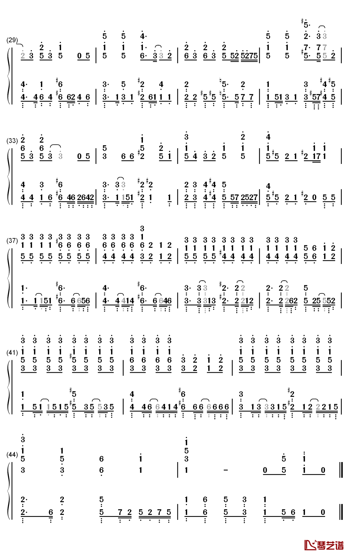 More One Night钢琴简谱-数字双手-水濑祈 久保由利香3