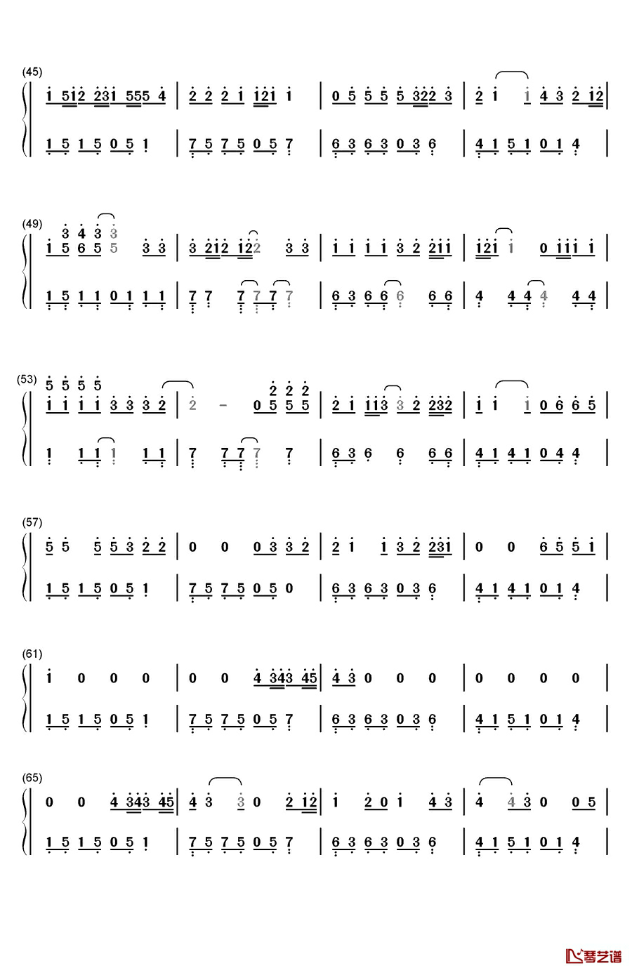 思念是一种病钢琴简谱-数字双手-张震岳3