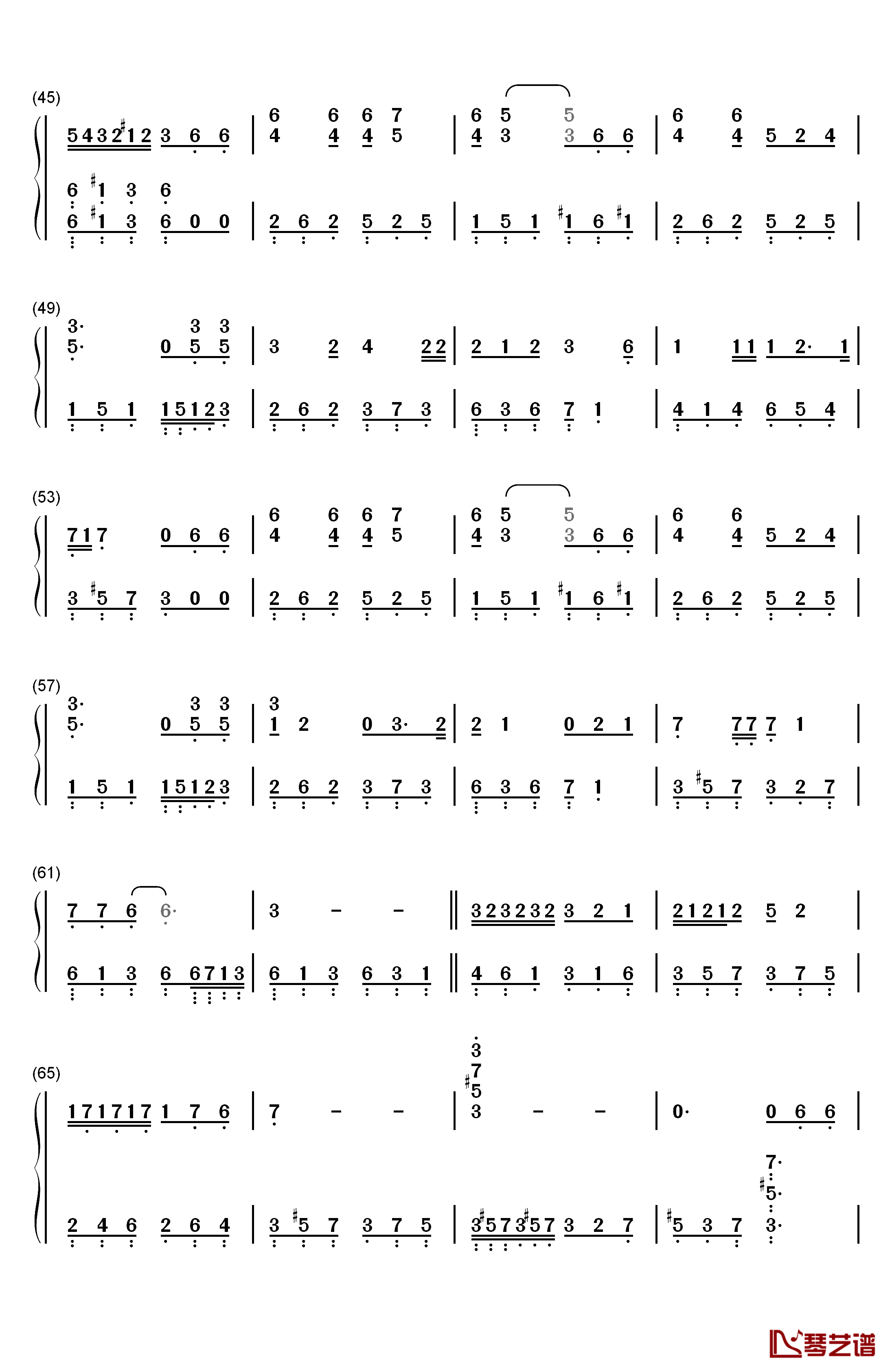 全世界谁倾听你钢琴简谱-数字双手-林宥嘉3