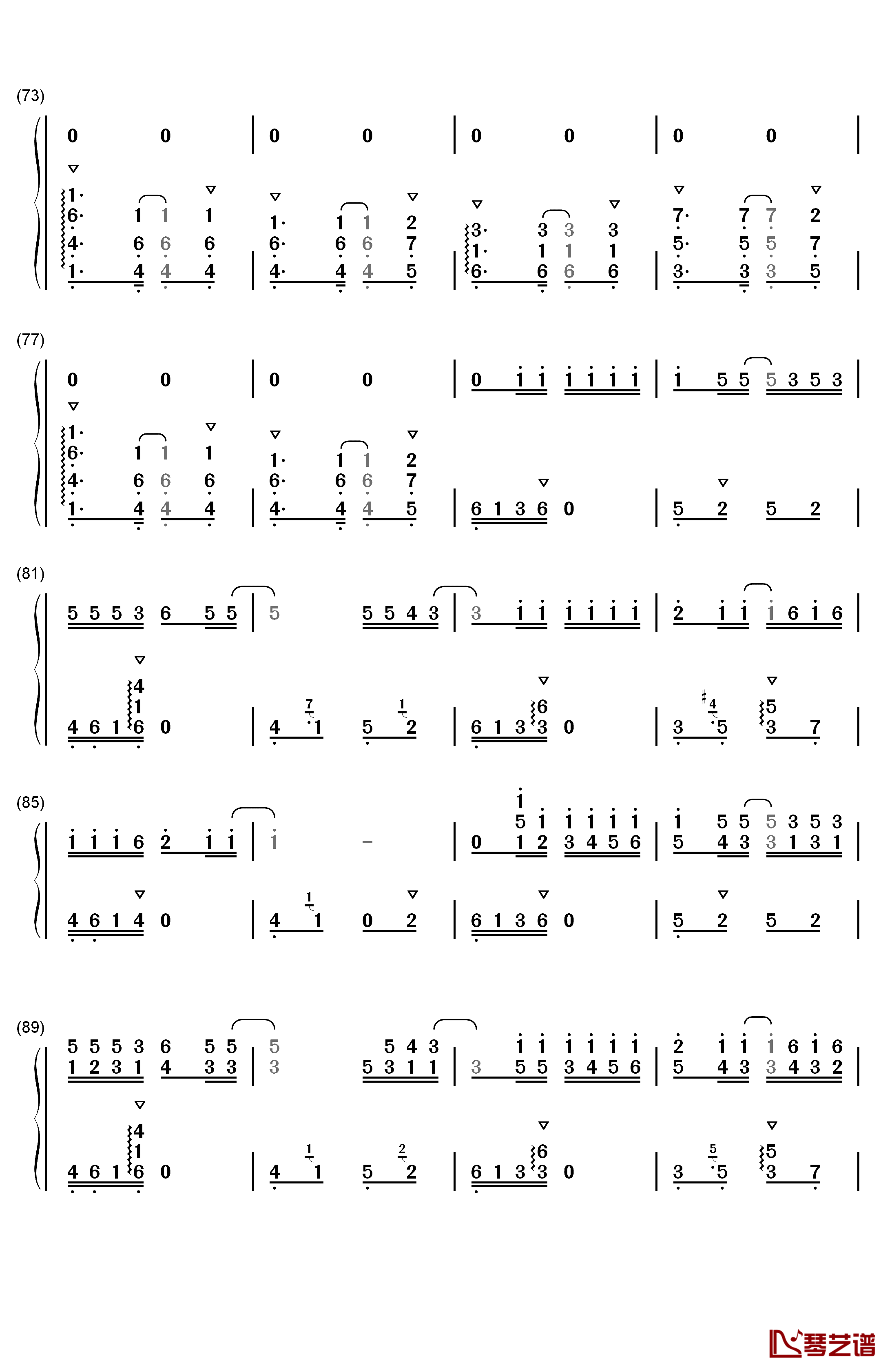 恋に恋して钢琴简谱-数字双手-仓木麻衣5