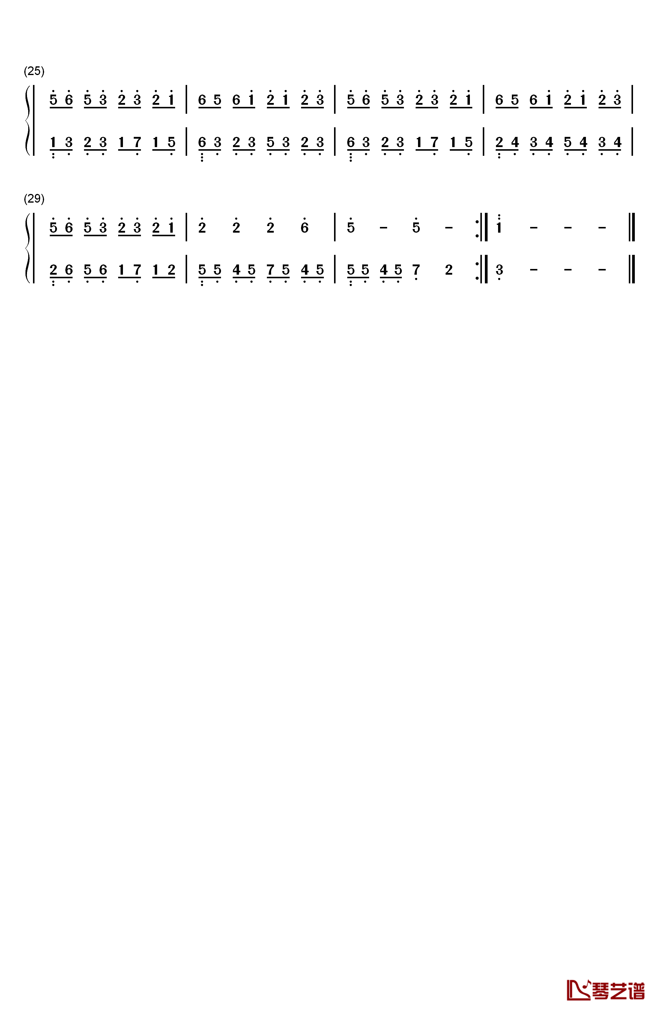 千年灵蛇白素贞钢琴简谱-数字双手-左宏元2