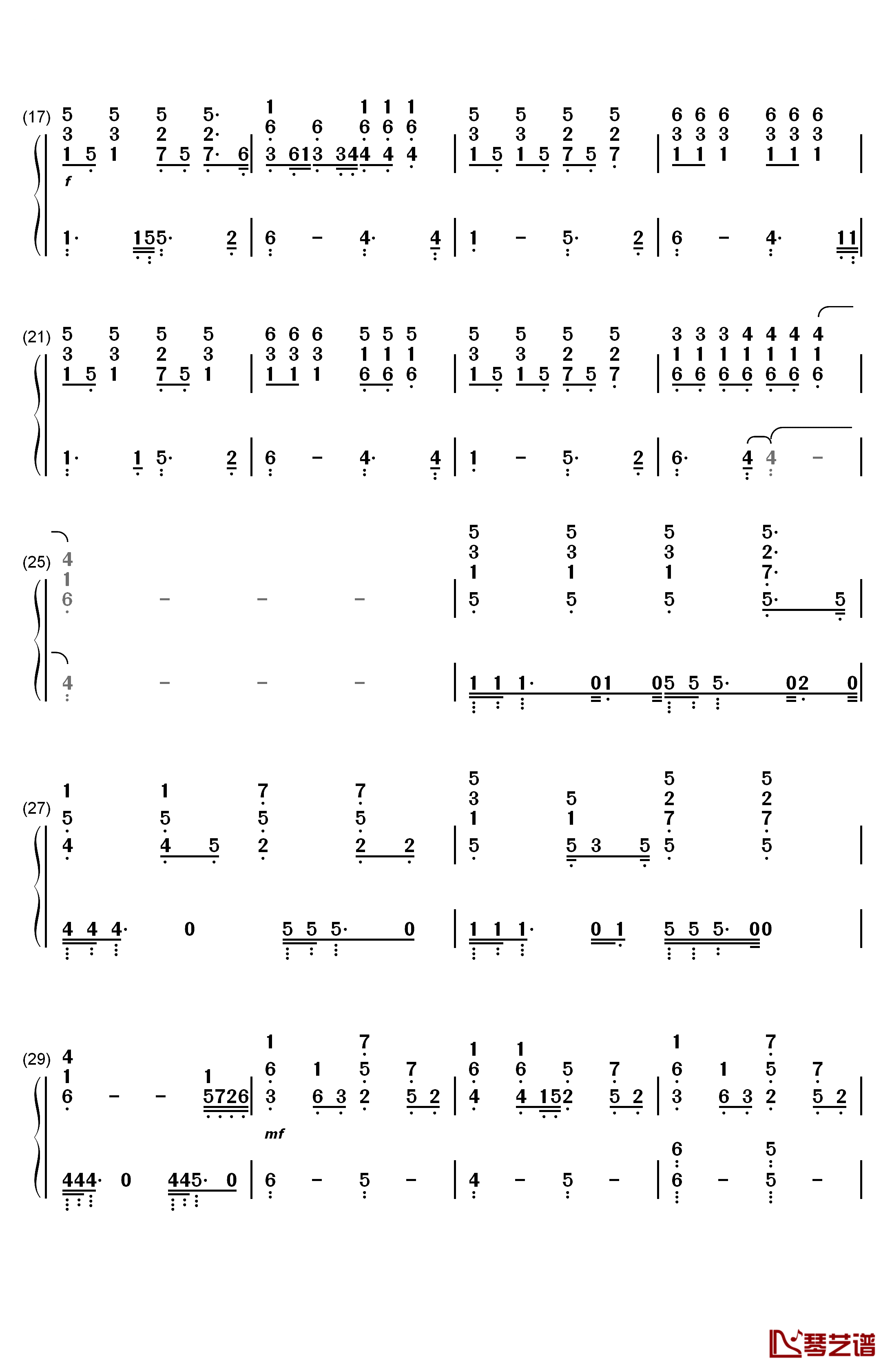 Dope钢琴简谱-数字双手-Lady Gaga2