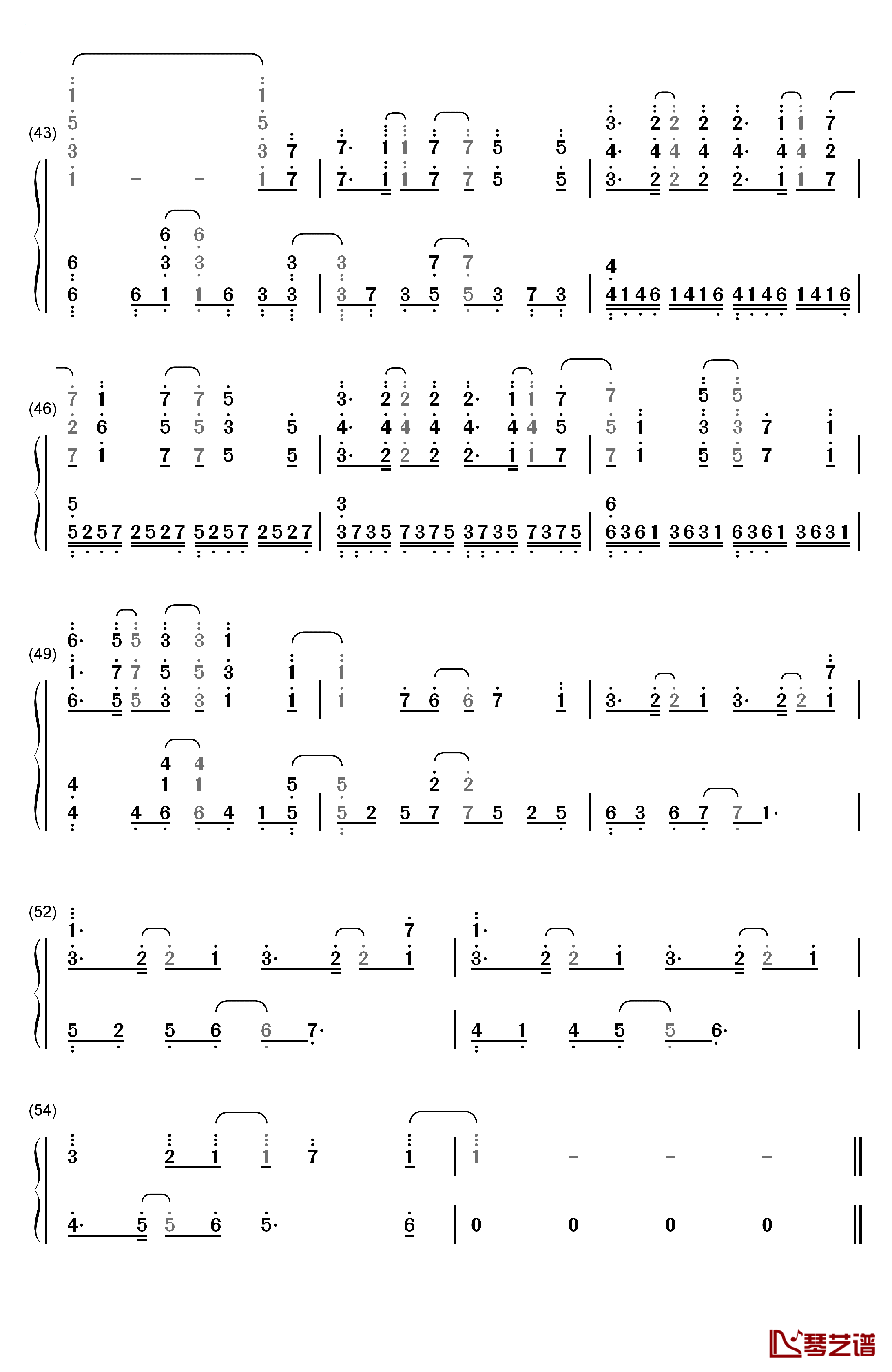 Unravel钢琴简谱-数字双手-Tk from  凛冽时雨4