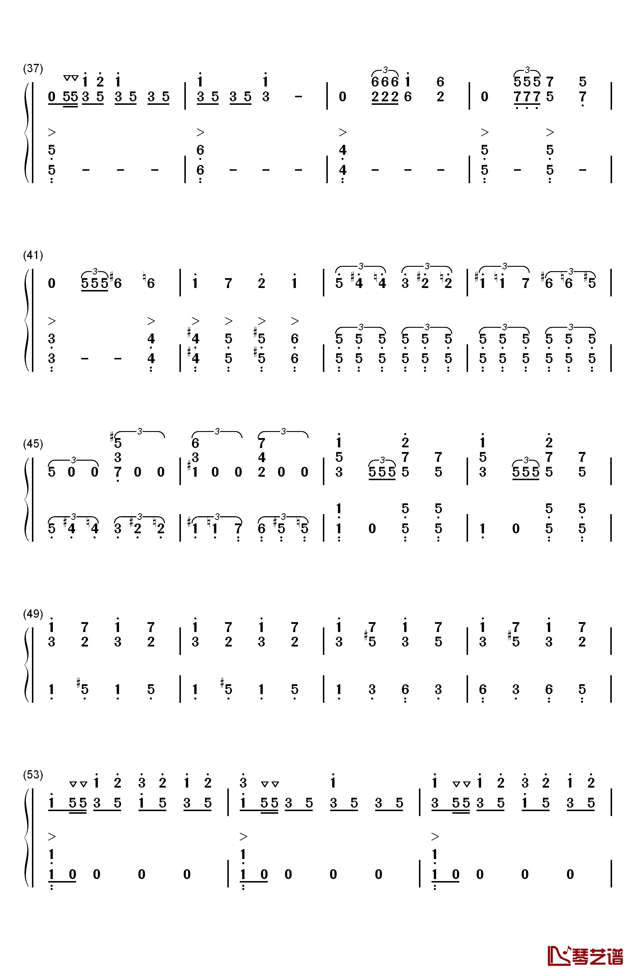 1812序曲钢琴简谱-数字双手-柴科夫斯基3
