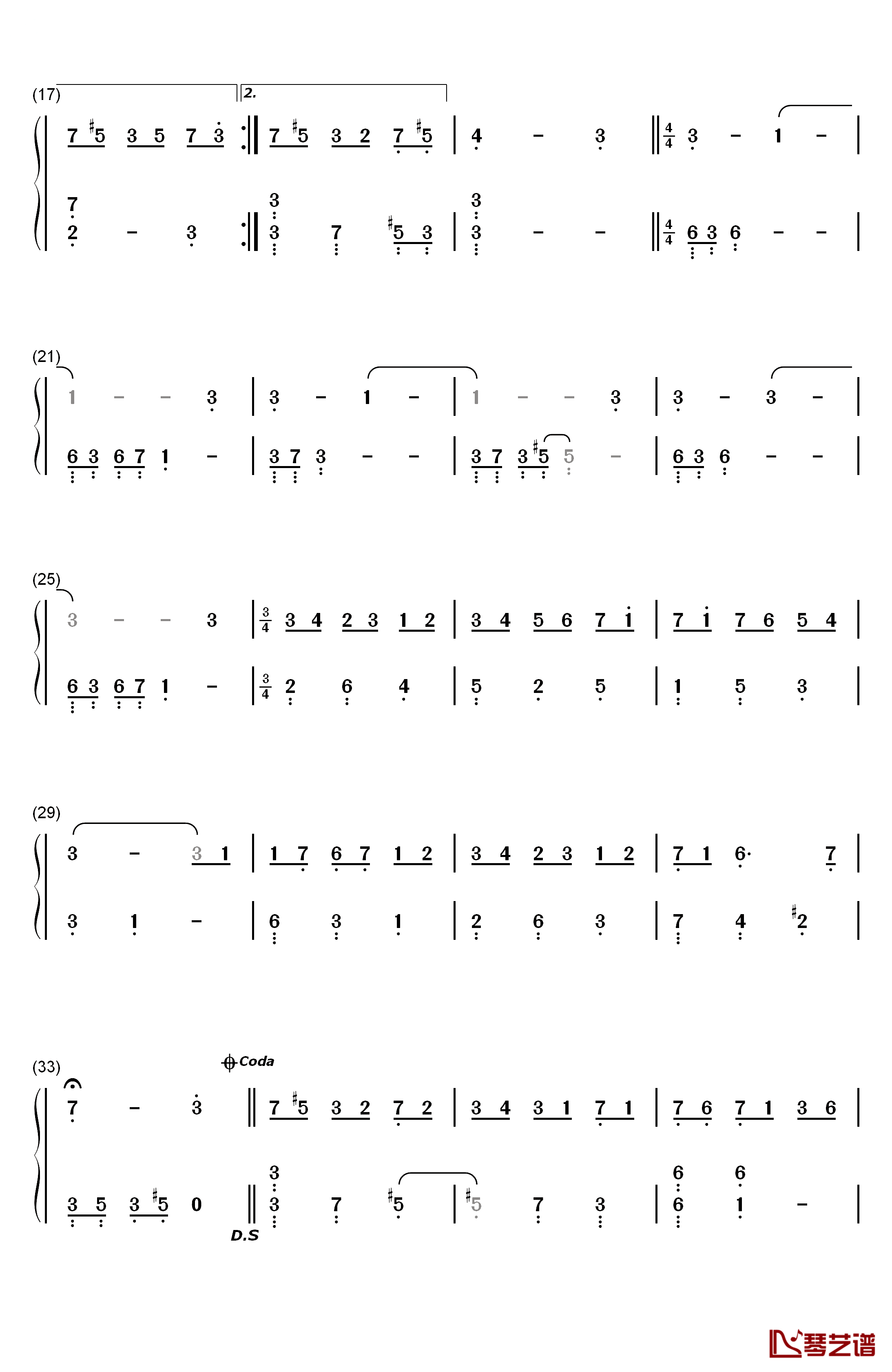Beethoven's Silence钢琴简谱-数字双手-Ernesto Cortazar2