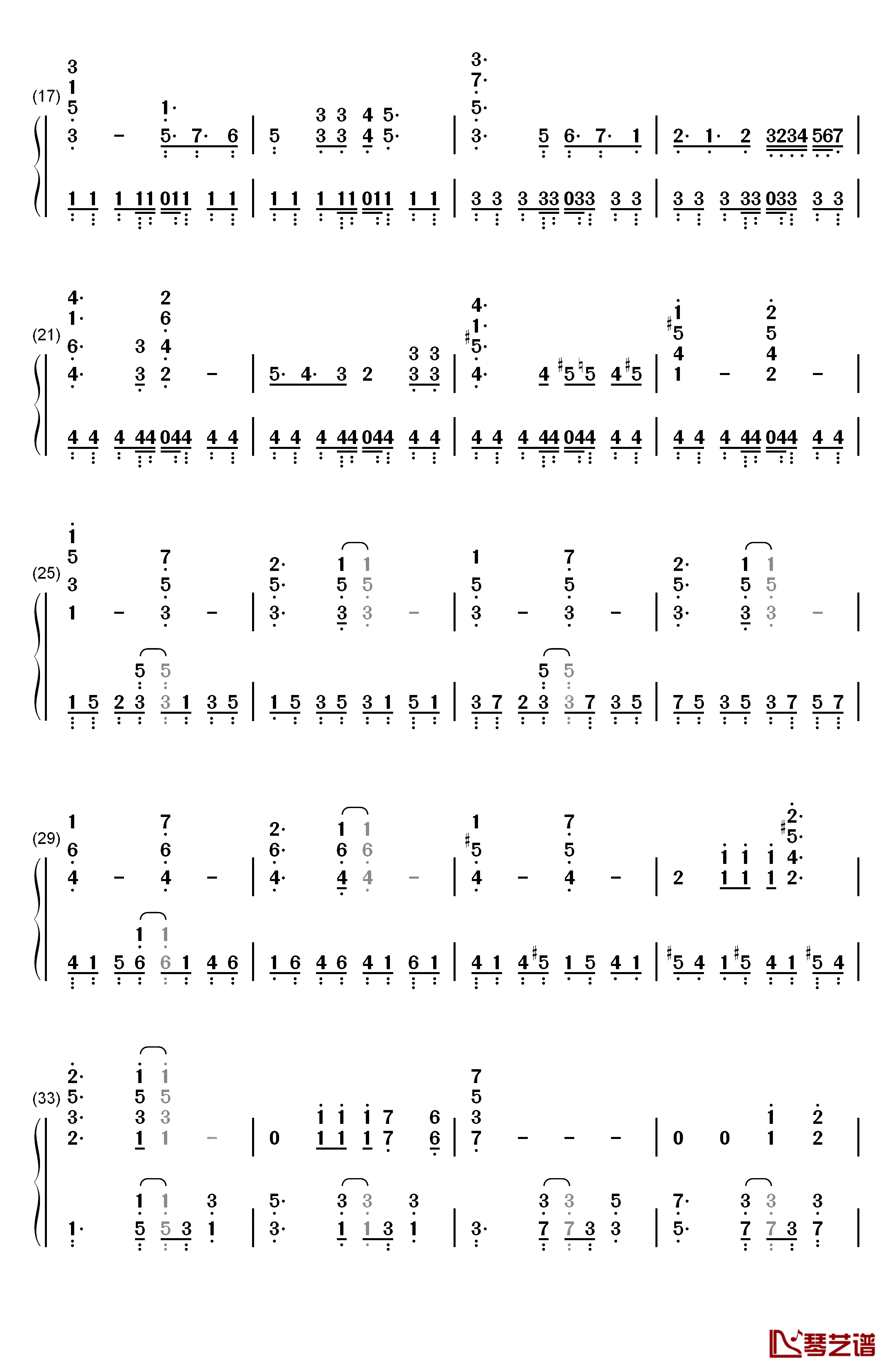 Red Swan钢琴简谱-数字双手-Yoshiki Hyde2