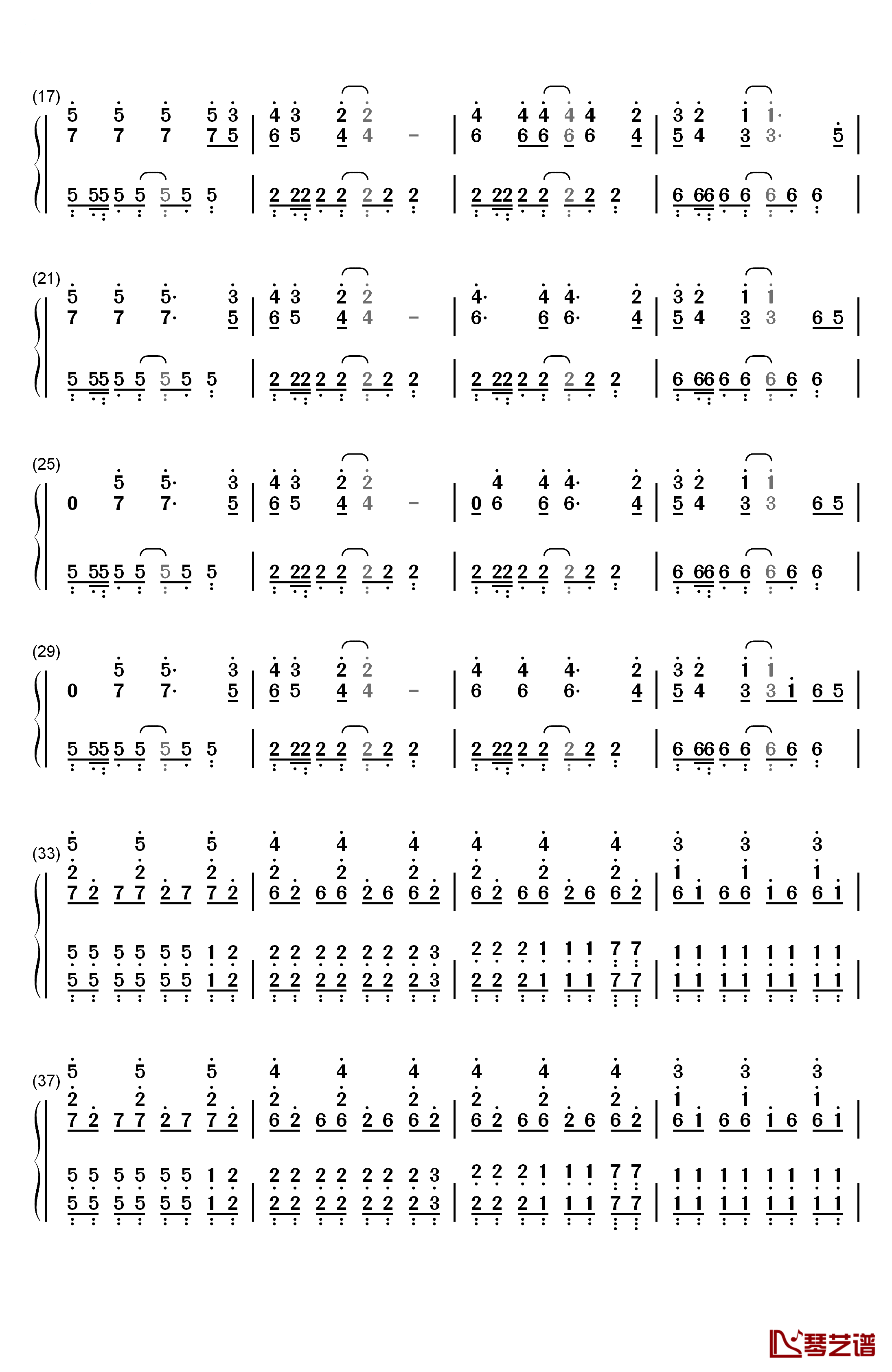 Clocks钢琴简谱-数字双手-Coldplay2