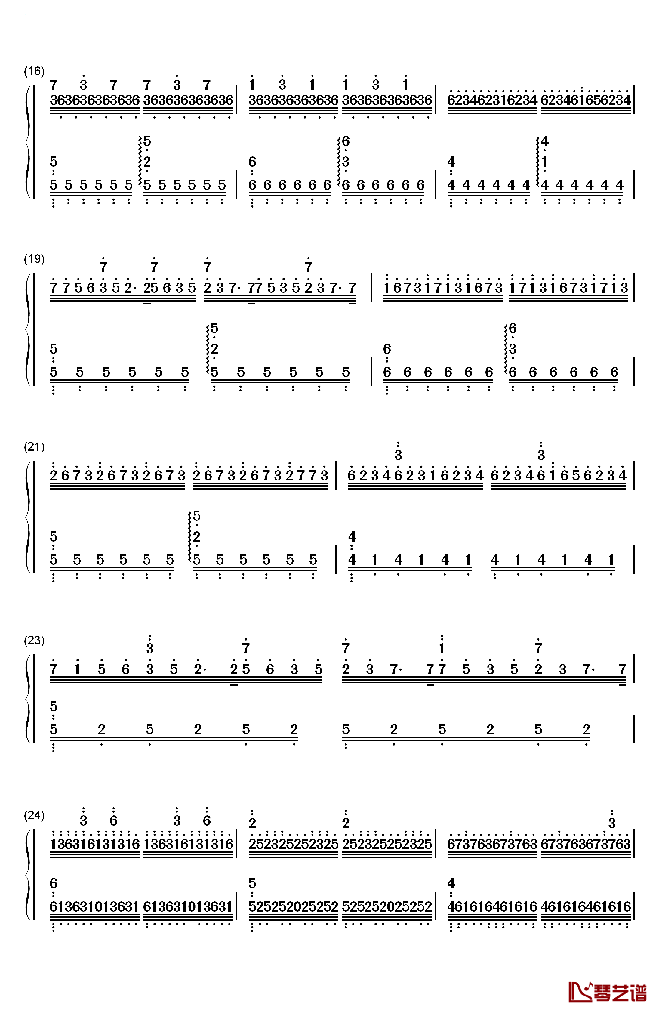 Cornfield Chase钢琴简谱-数字双手-Hans Zimmer2