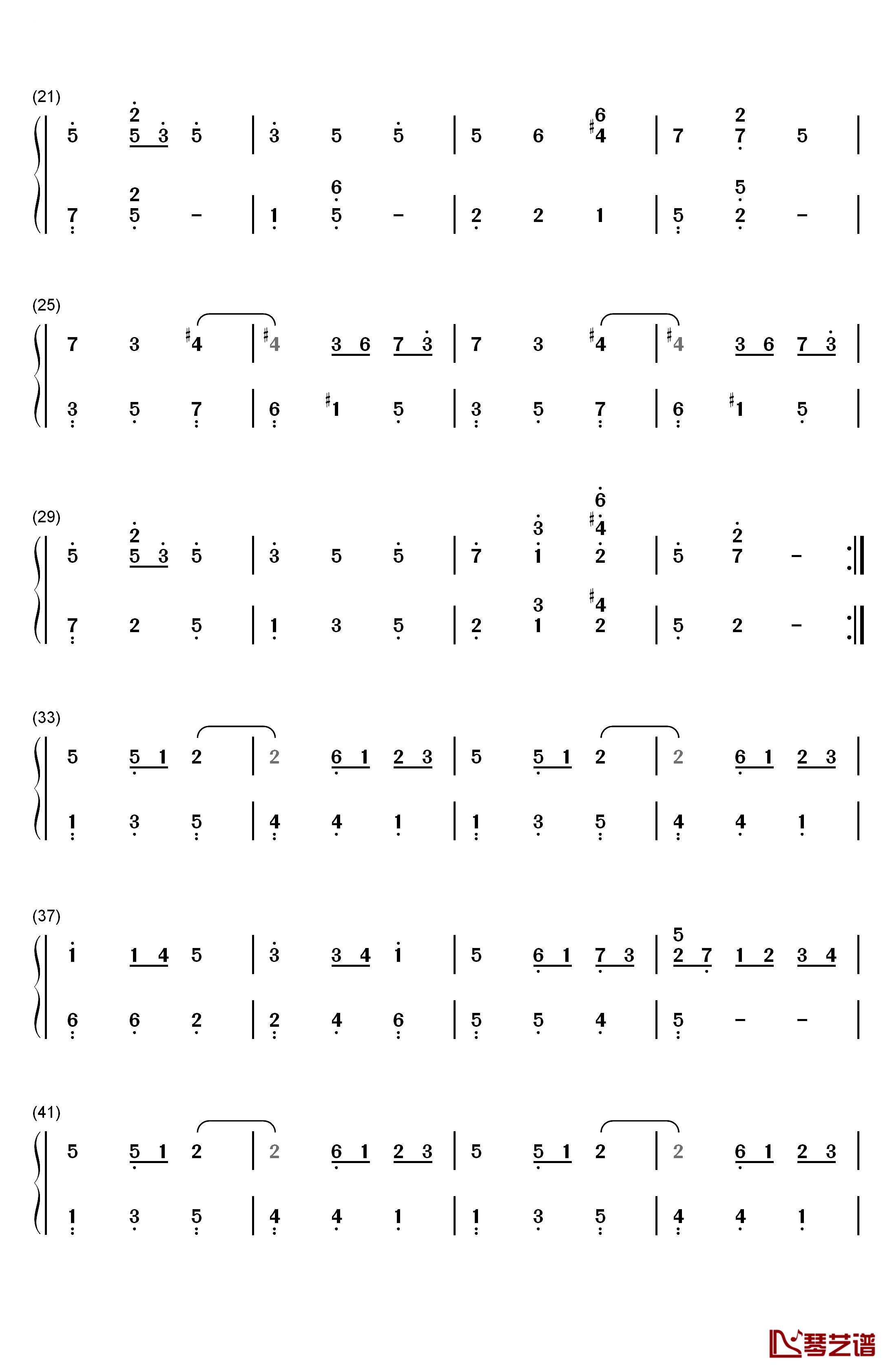 浪漫圆舞曲钢琴简谱-数字双手-德奥达·德·塞弗拉克2
