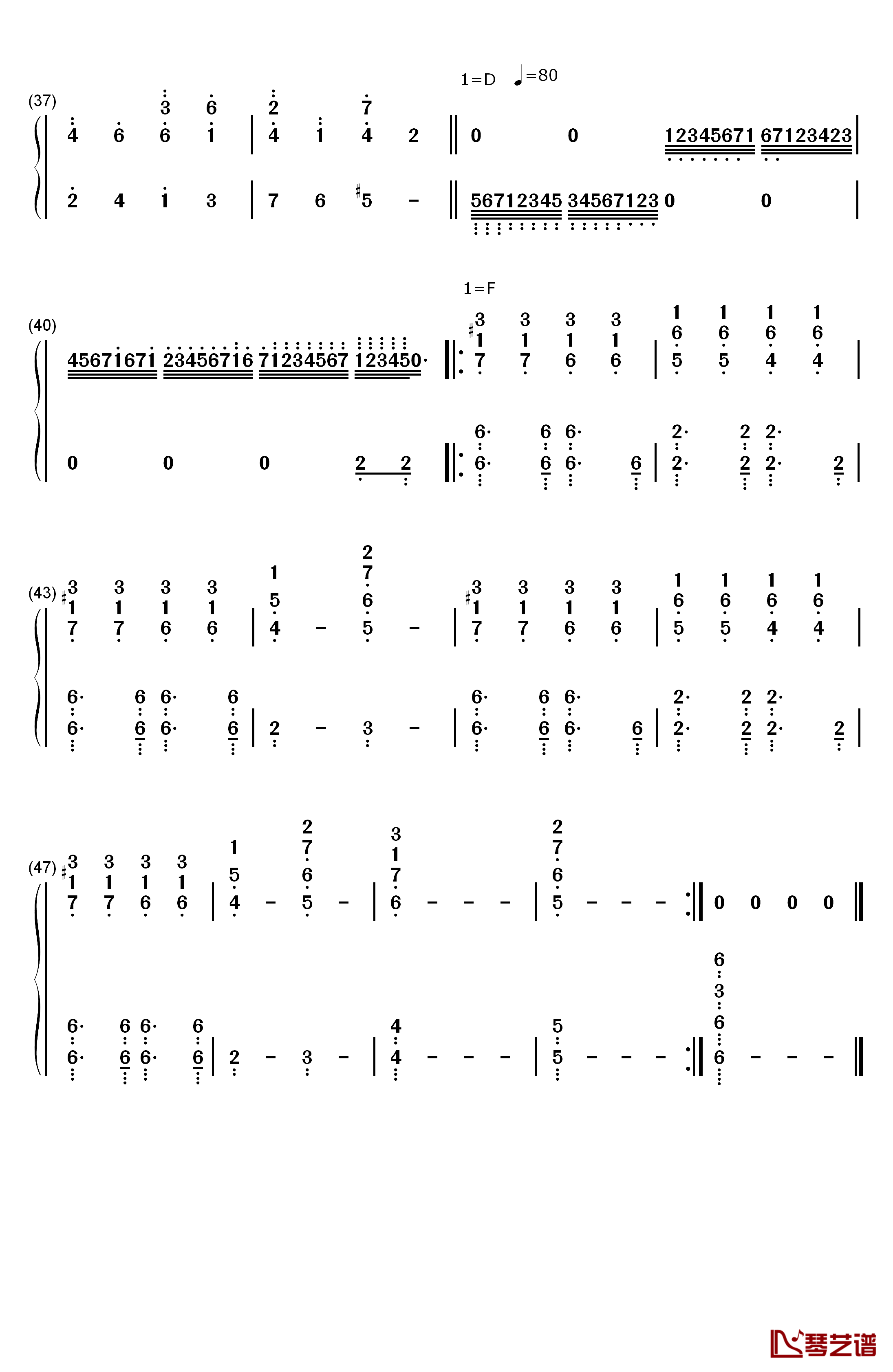 will of the heart钢琴简谱-数字双手-鹭巢诗郎3