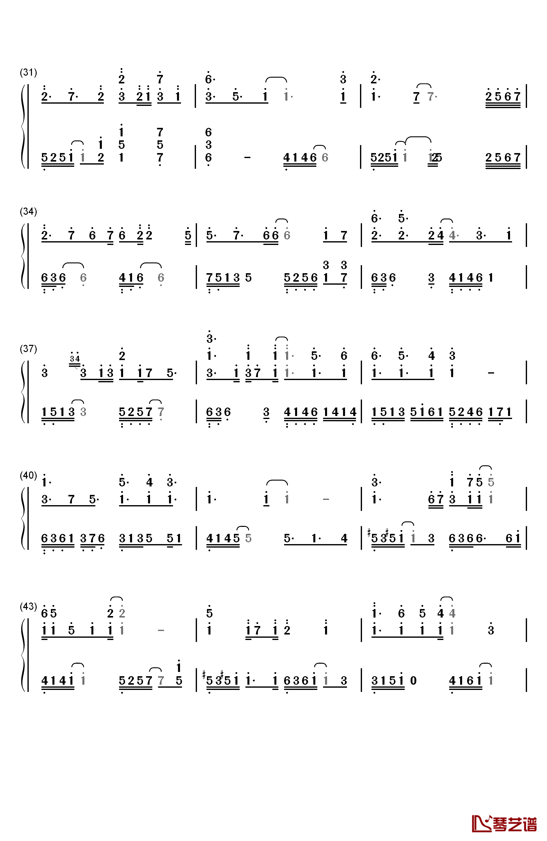 Hold On a Little Longer钢琴简谱-数字双手-Xeuphoria3