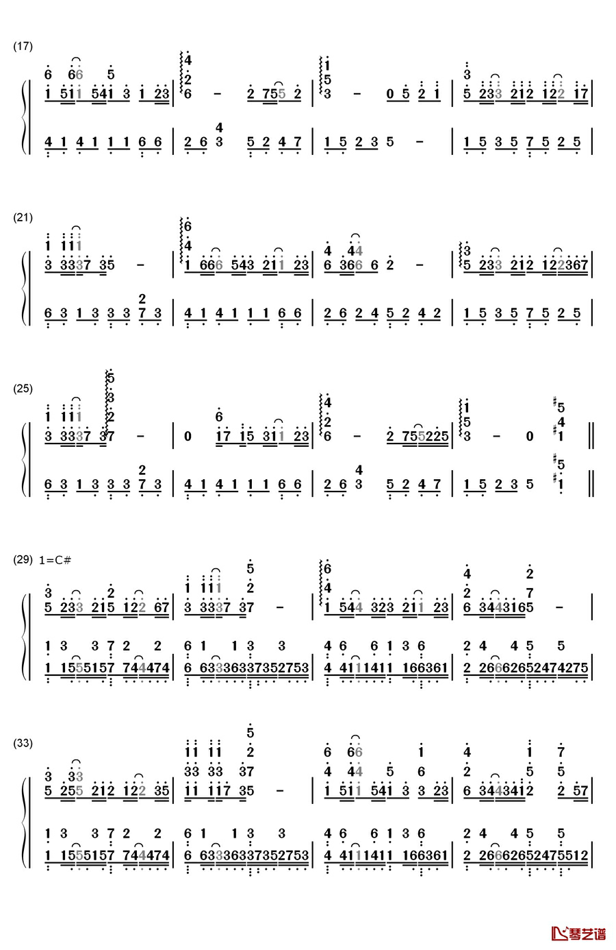 Stay Forever钢琴简谱-数字双手-未知2