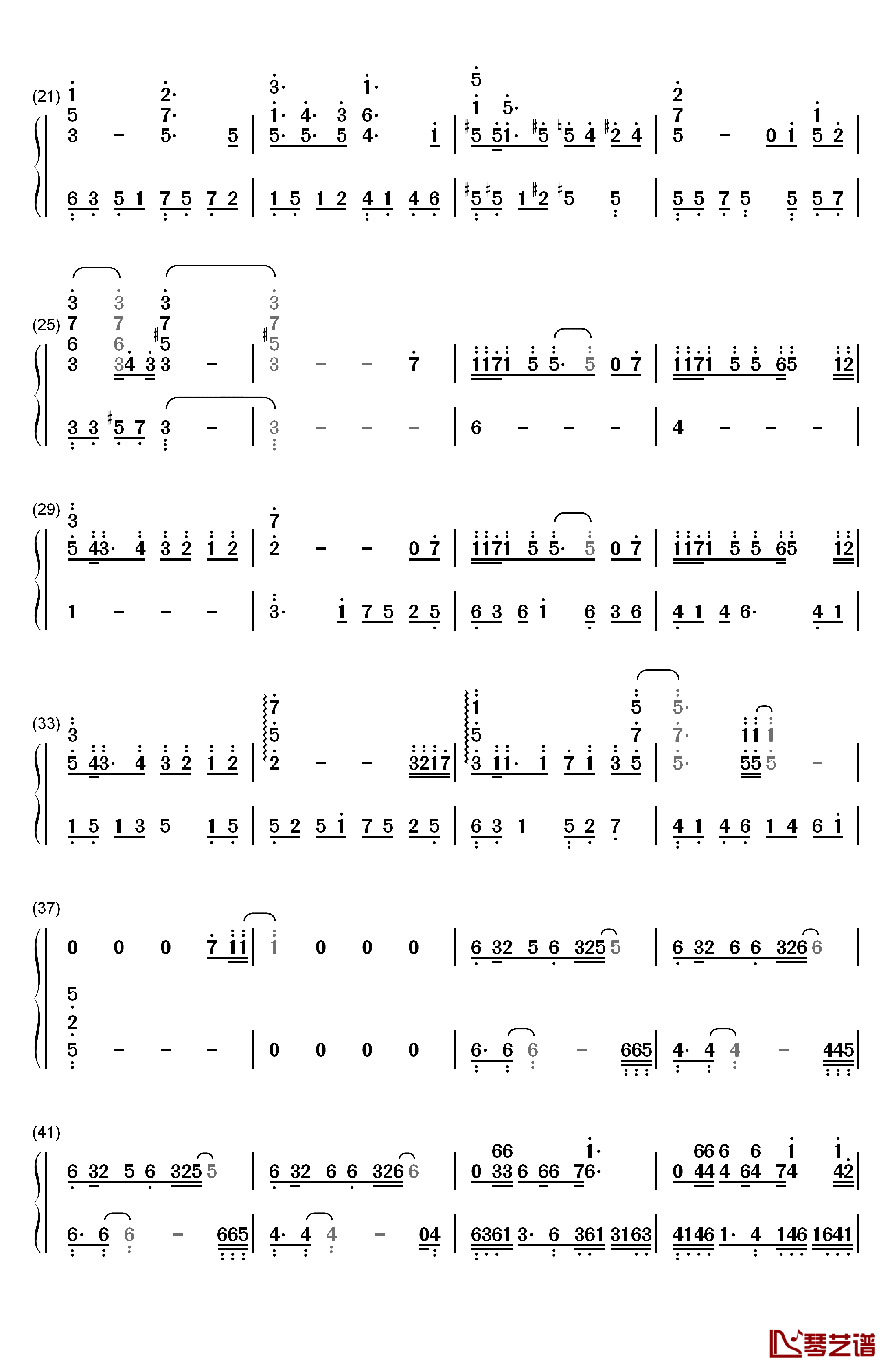 Weight of the World钢琴简谱-数字双手-MONACA2