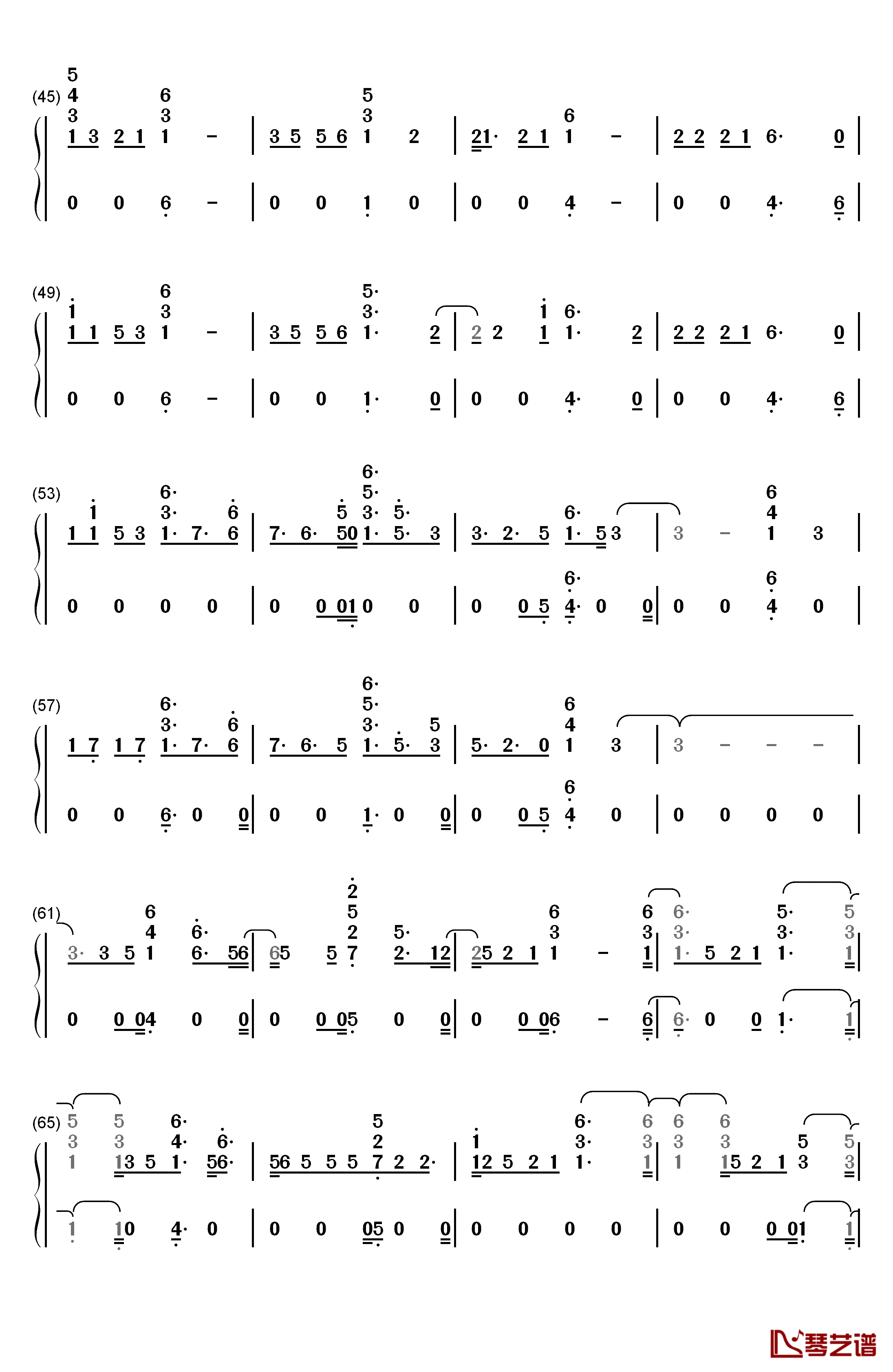 Wolves钢琴简谱-数字双手-Selena Gomez Marshmello3