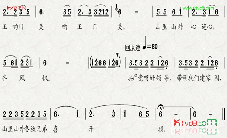 新村赞歌简谱-罗永贵演唱1