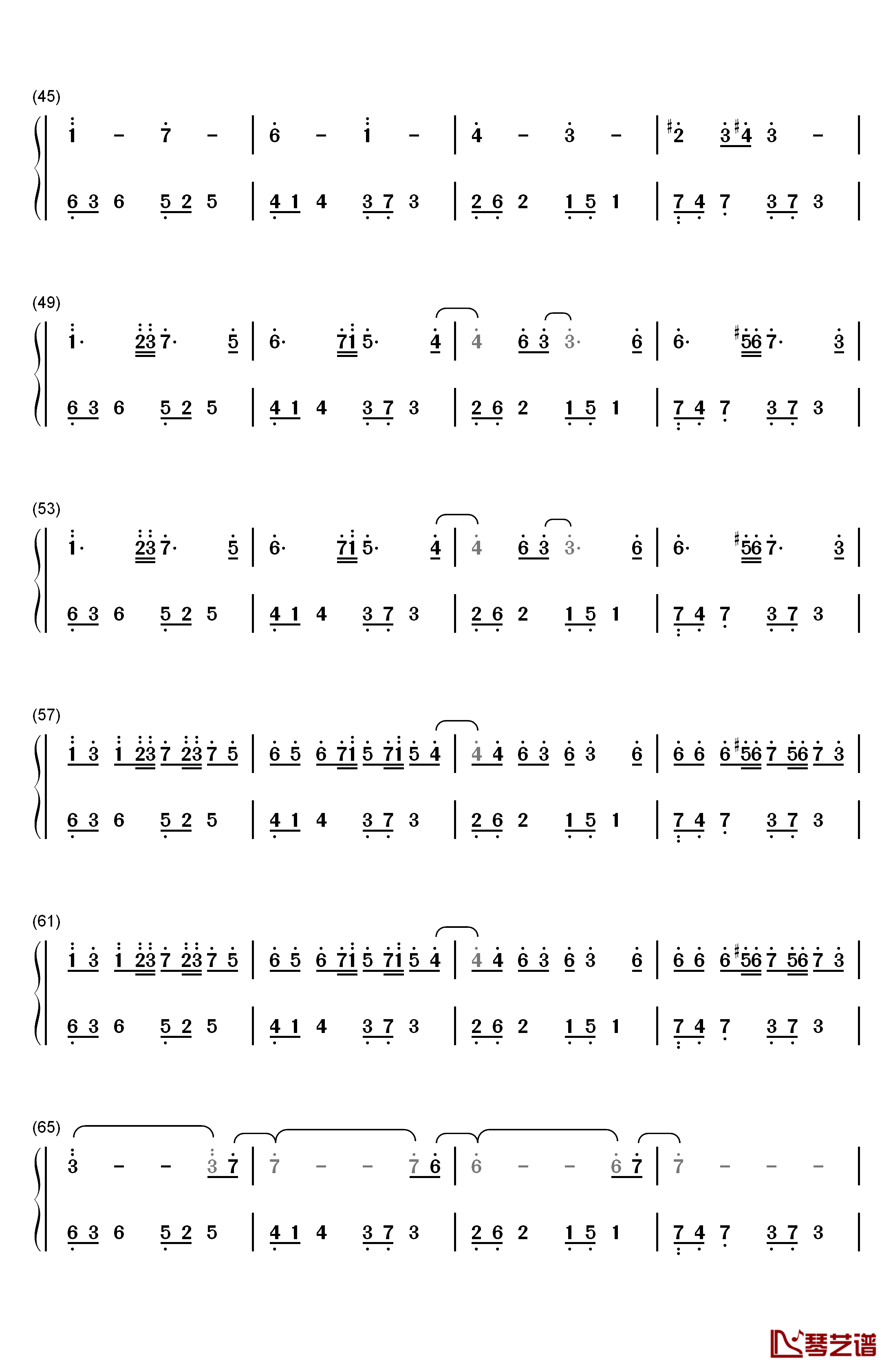 Tassel钢琴简谱-数字双手-Cymophane3