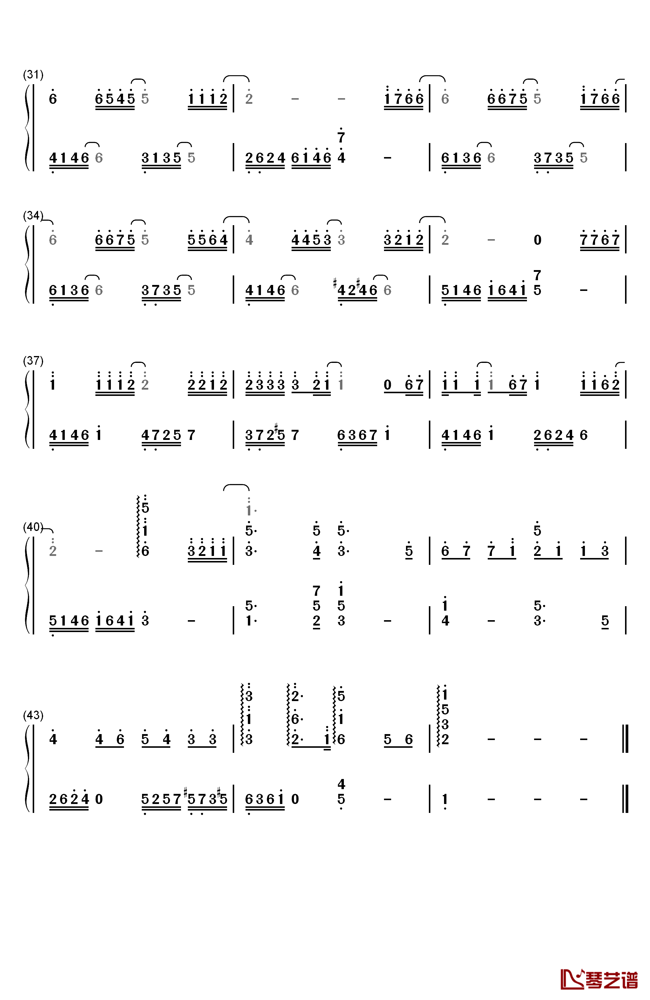 在那过去的日子里钢琴简谱-数字双手-宫崎骏动画  加藤登纪子3