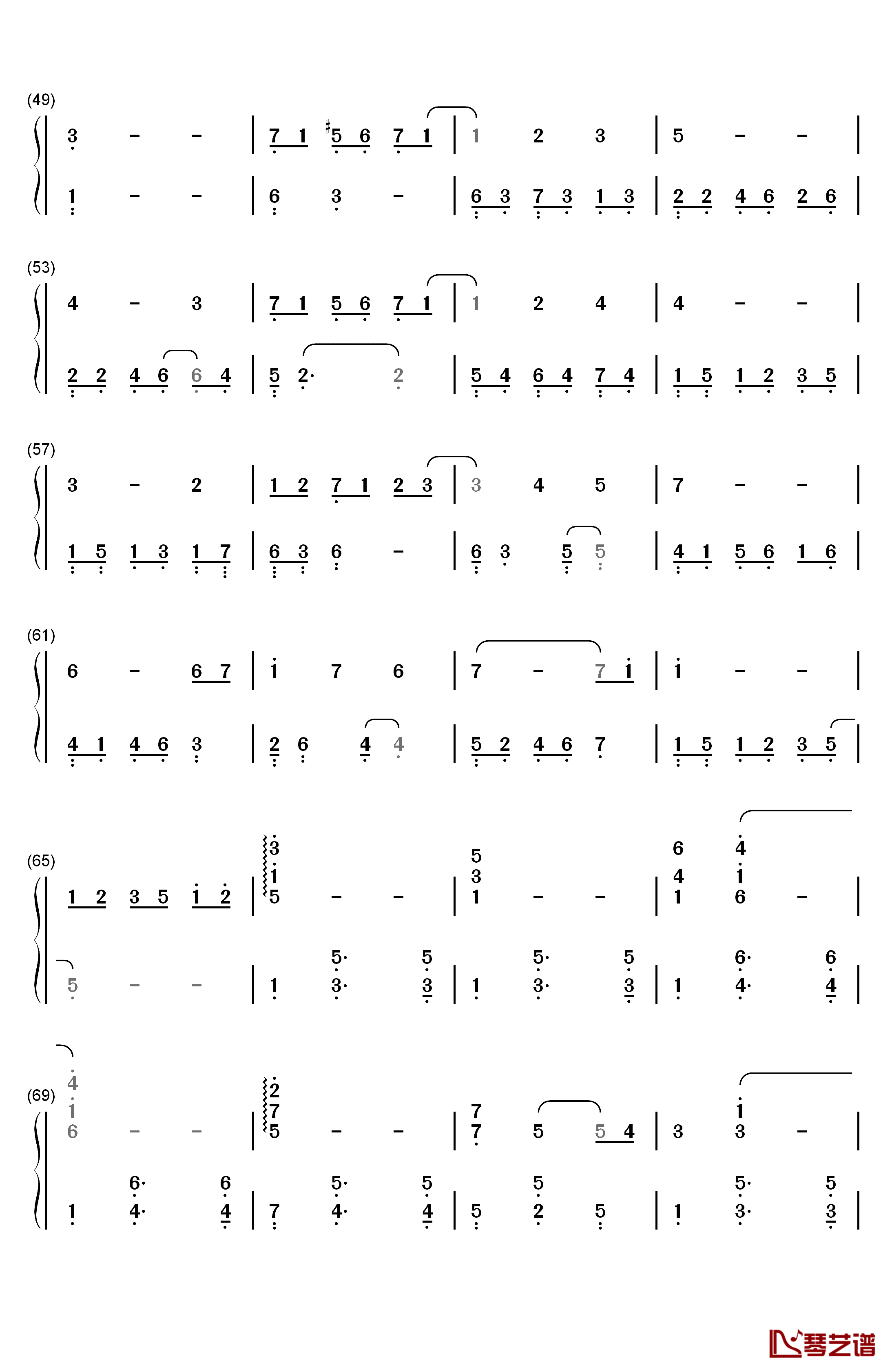 Waltz In The Evening Glow钢琴简谱-数字双手-加古隆3