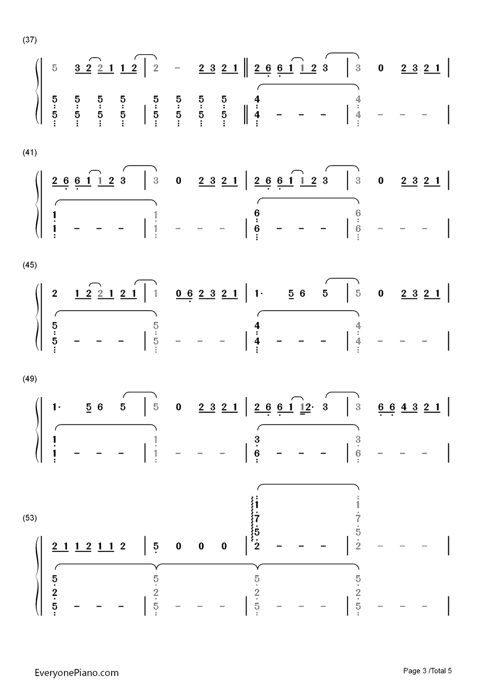 Believe钢琴简谱-数字双手-Mumford & Sons3