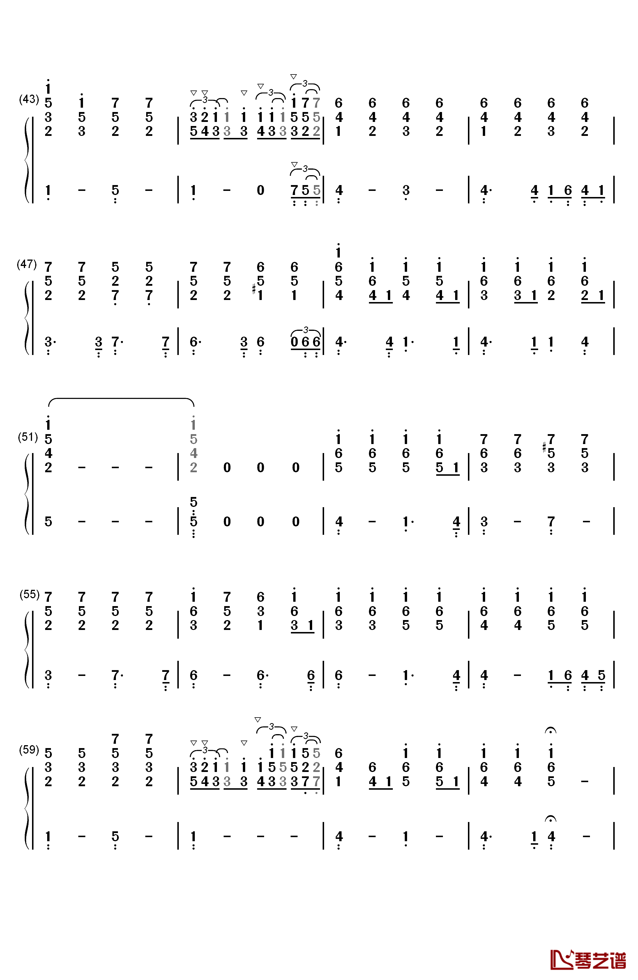 Close to You钢琴伴奏版钢琴简谱-数字双手-卡朋特 The Carpenters3