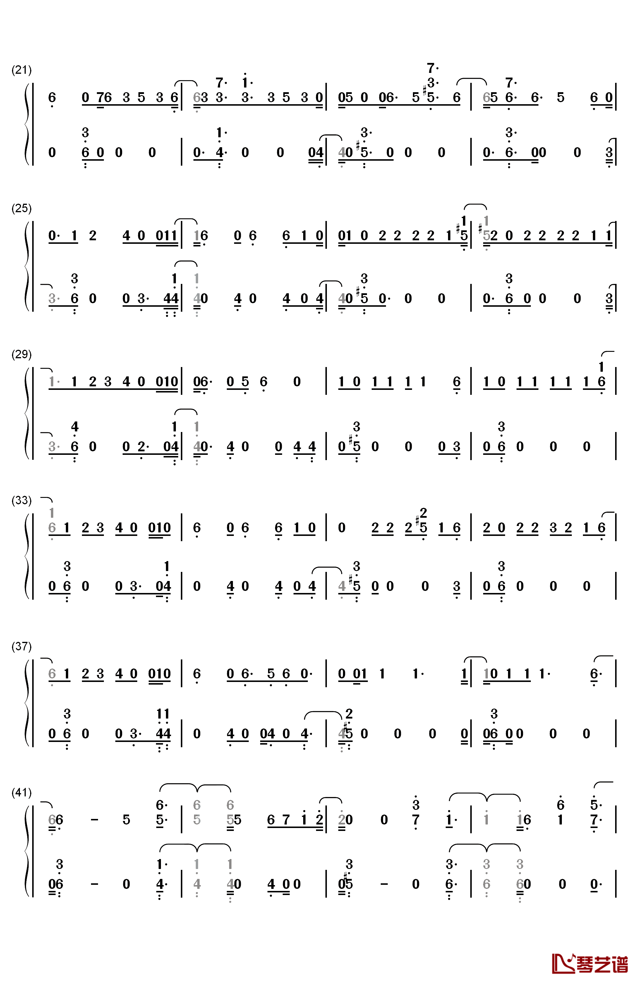 Paradise钢琴简谱-数字双手-防弹少年团2