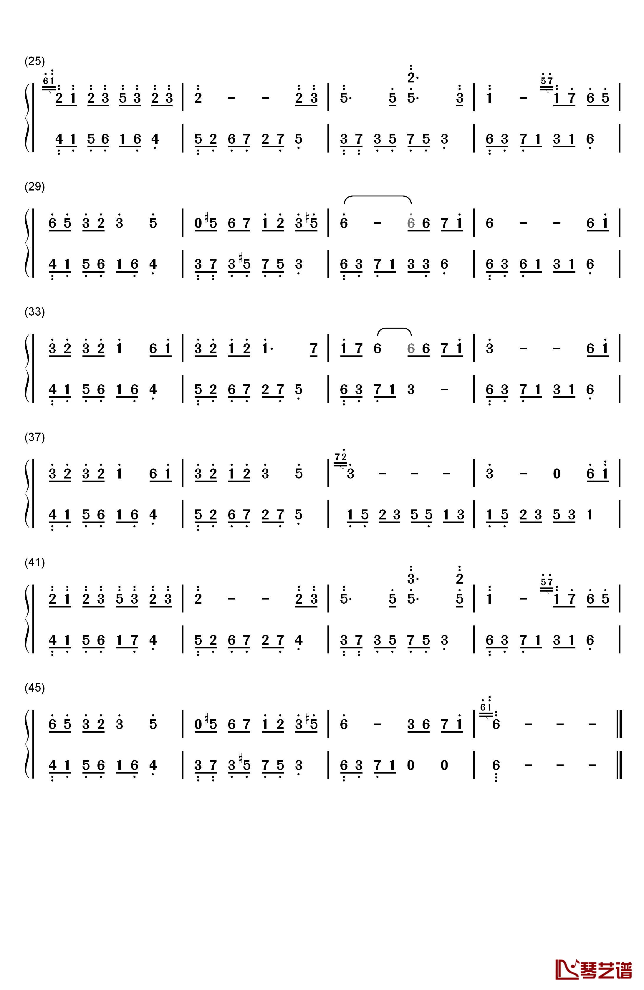 夜的钢琴曲 10钢琴简谱-数字双手-石进2