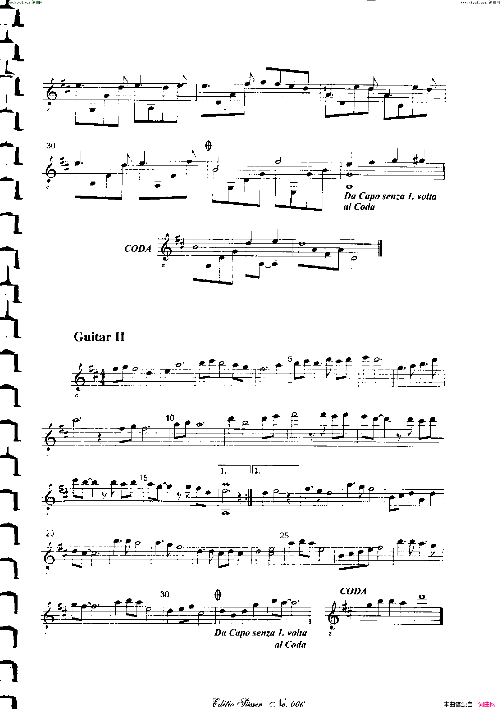 Classical guitar－Susser Ctibor_No 6, Fantazie ze sveta mineralu简谱1