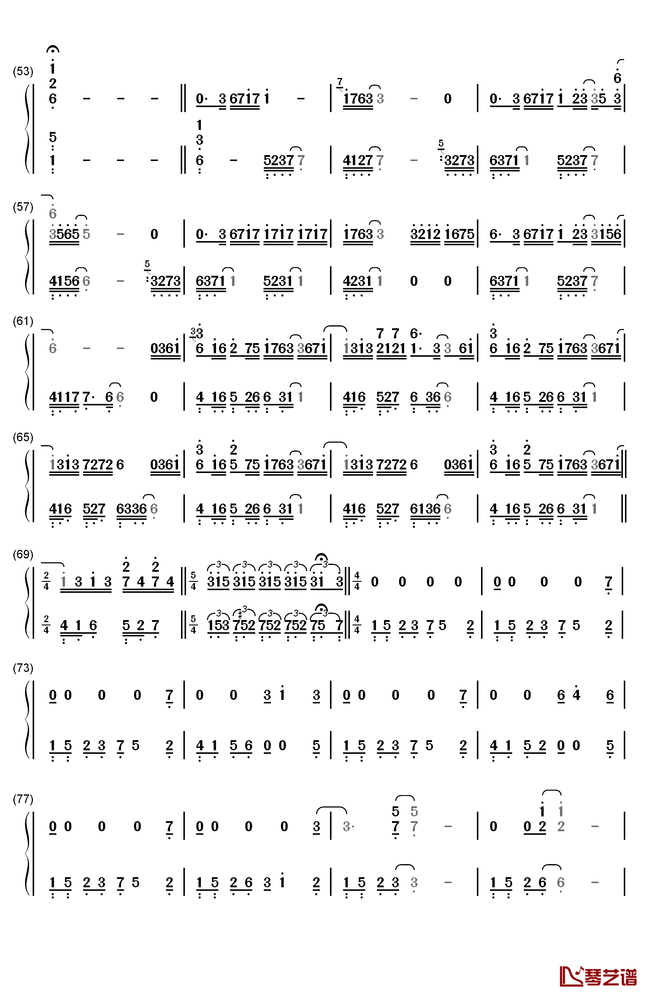 Longing & Love钢琴简谱-数字双手-George Winston  乔治温斯顿3