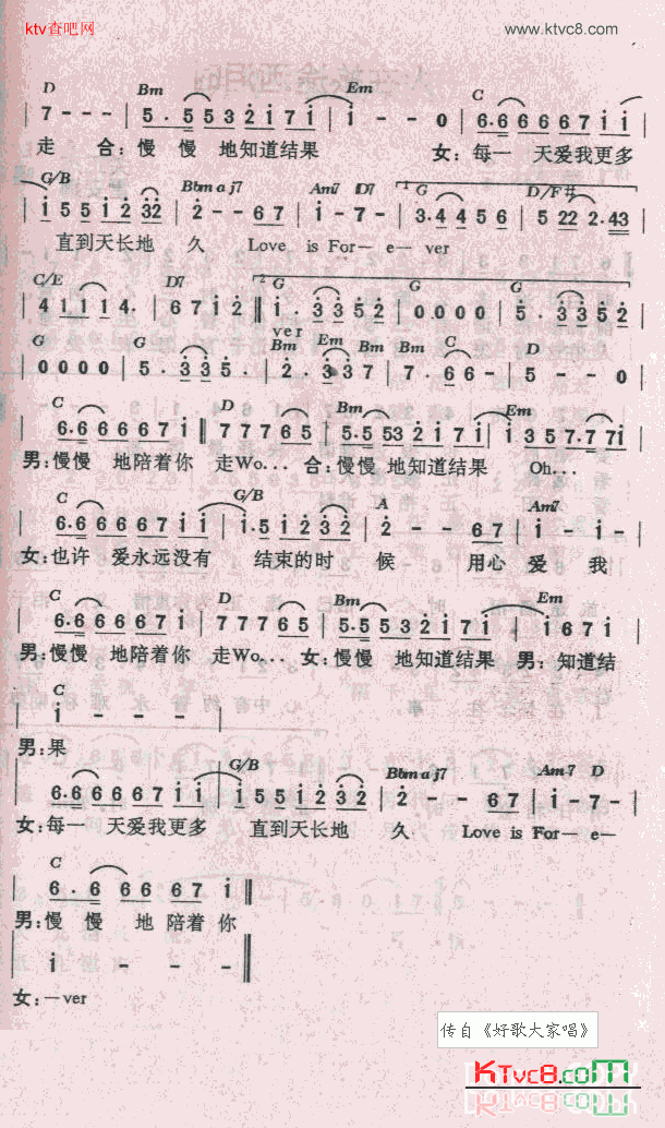 慢慢地陪着你走简谱-梁雁翎演唱1