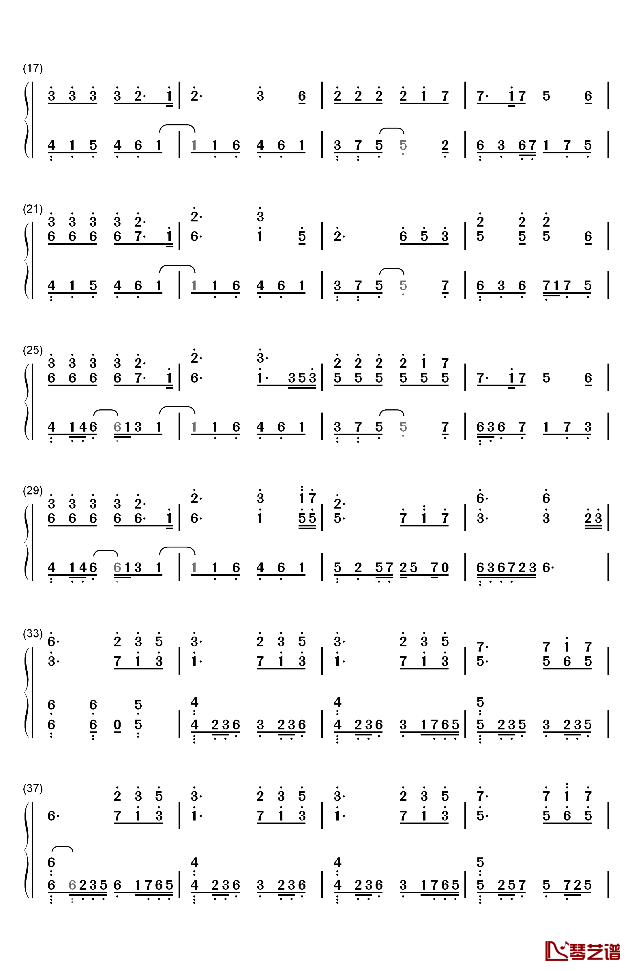 锦鲤抄钢琴简谱-数字双手-银临 云の泣2