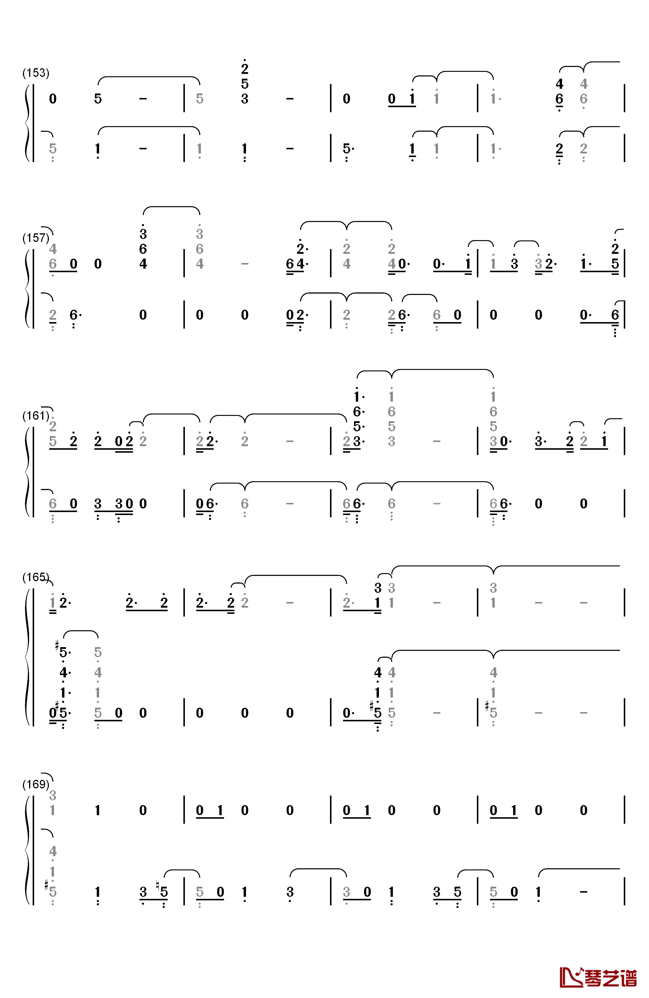 Why钢琴简谱-数字双手-Shawn Mendes9