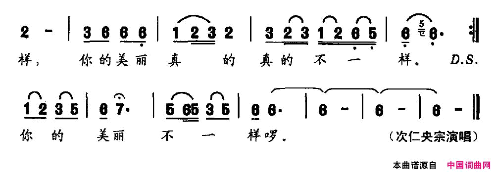 太阳照耀雪山上简谱-次仁央宗演唱-施翔/多吉词曲1